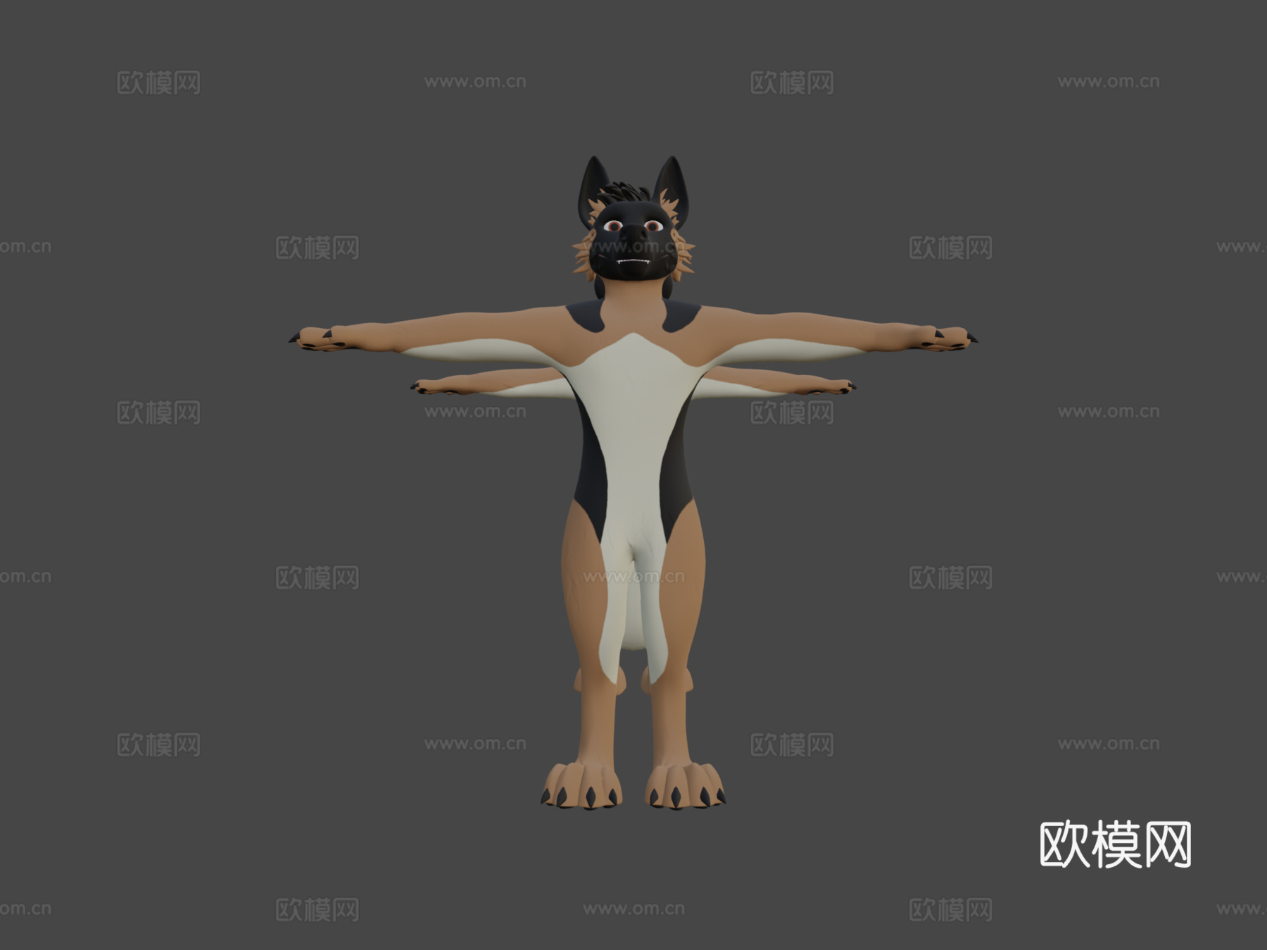 德国牧羊犬VRChat就绪3d模型