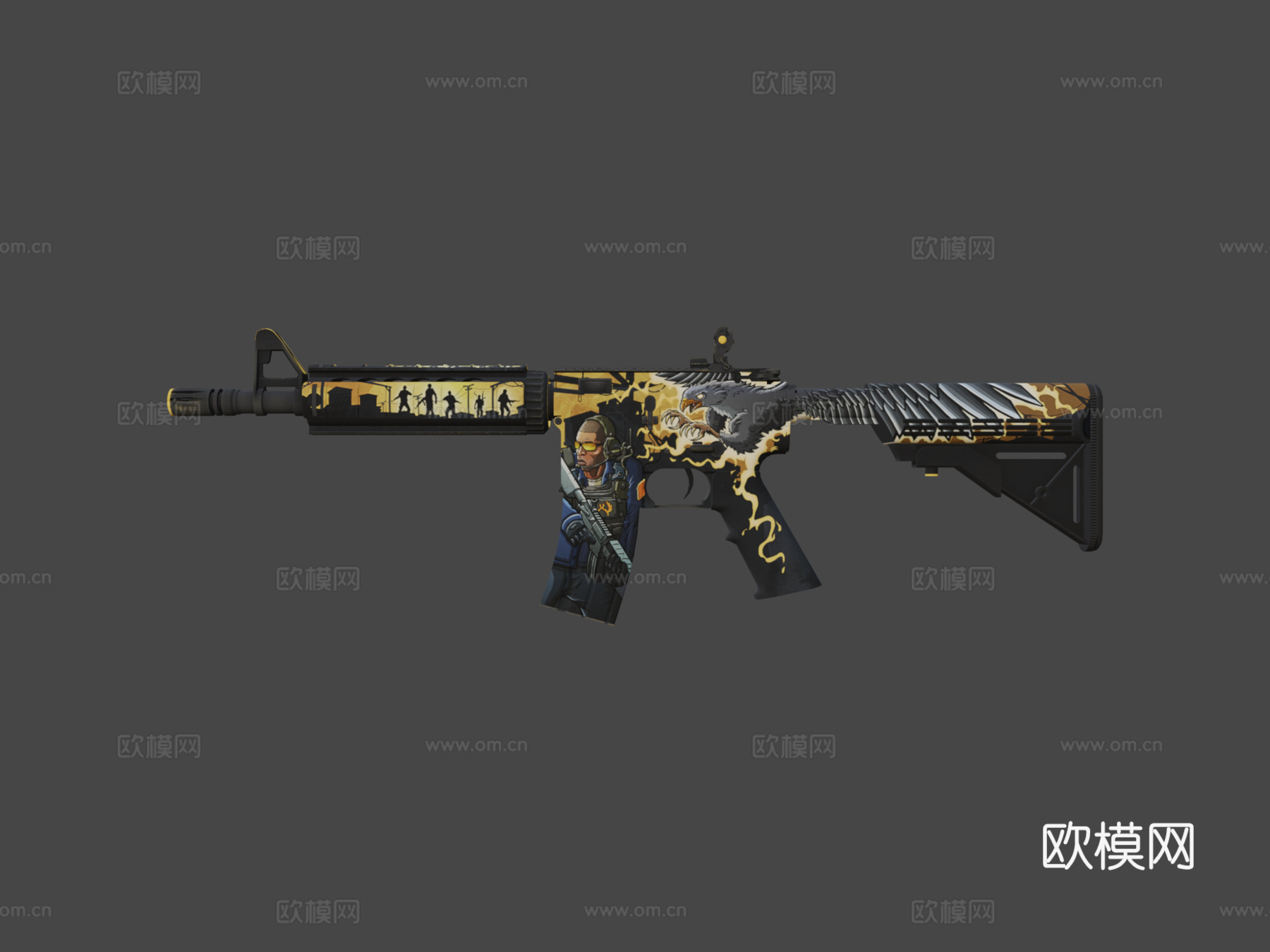 M4A4-离合器3d模型