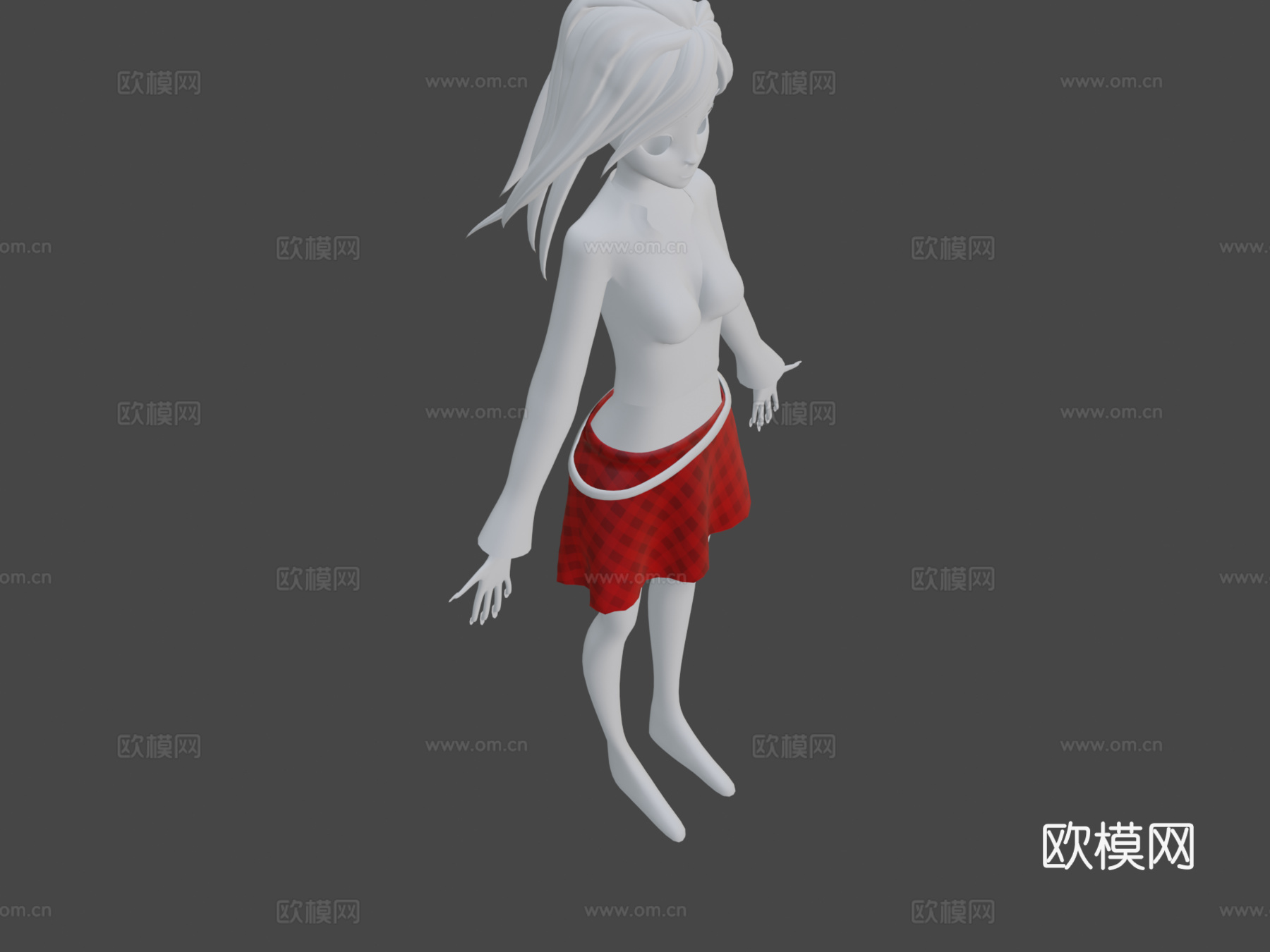 动漫女孩3d模型