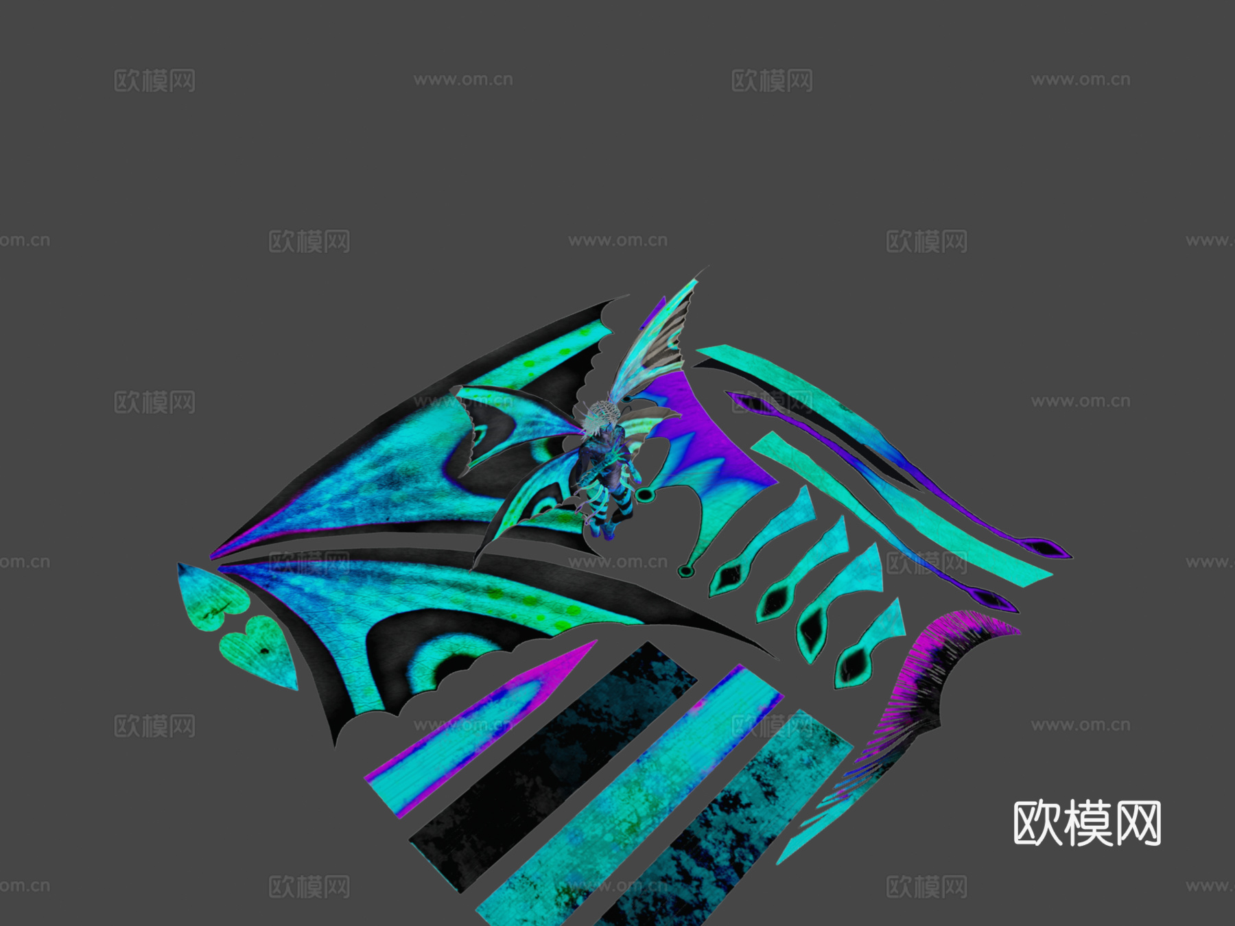 塞壬海妖骨骼绑定3d模型