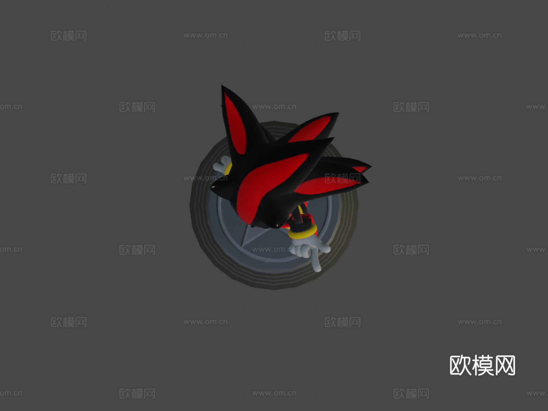 索尼克世代-暗影刺猬雕像3d模型
