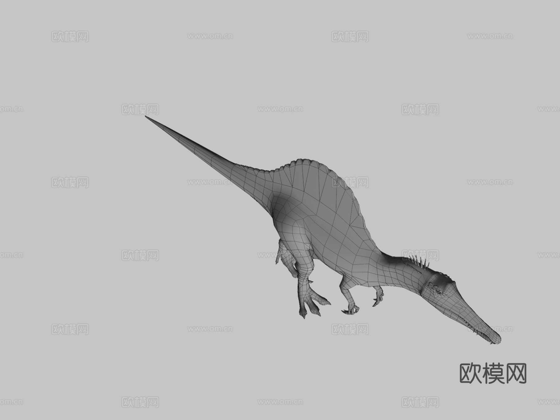 棘龙低多边形3d模型