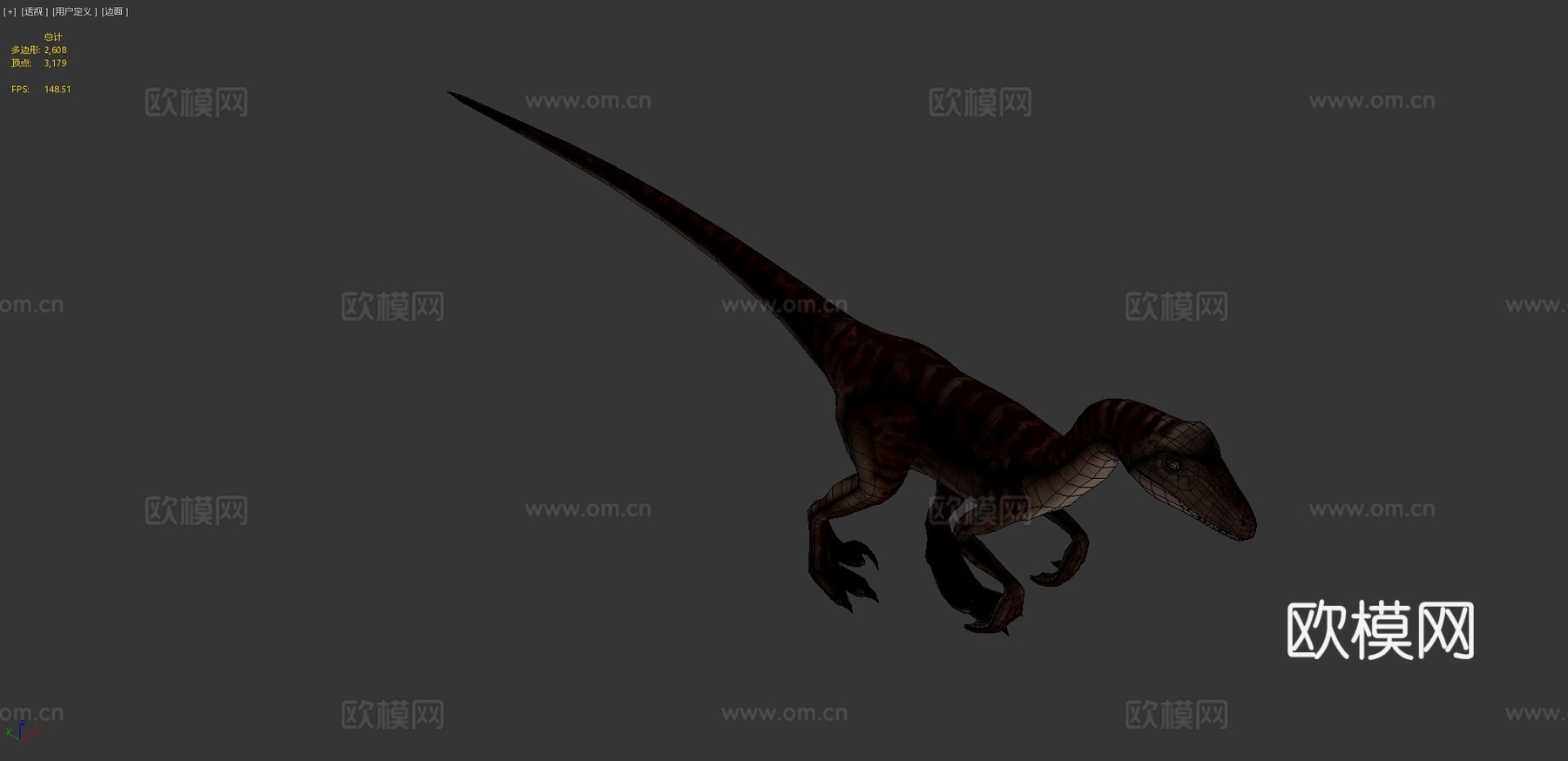 伶盗龙低多边形3d模型