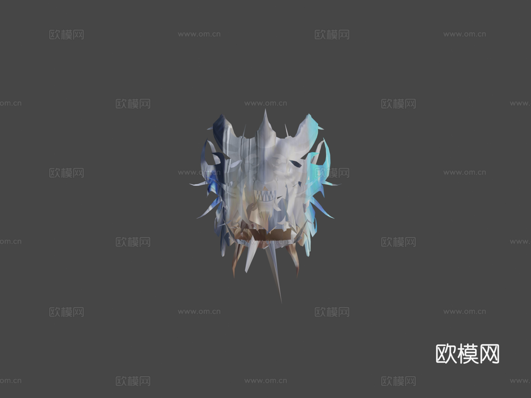 白中国龙3d模型