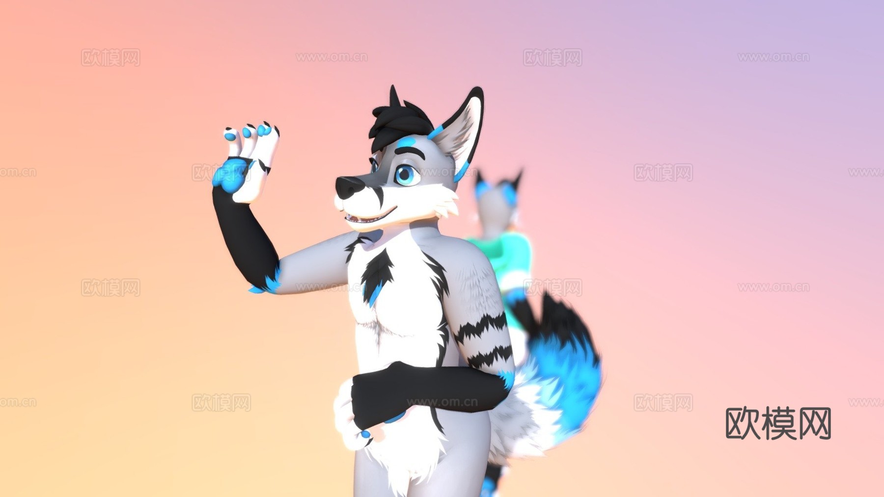 抽搐狐狸VRChat虚拟形象3d模型