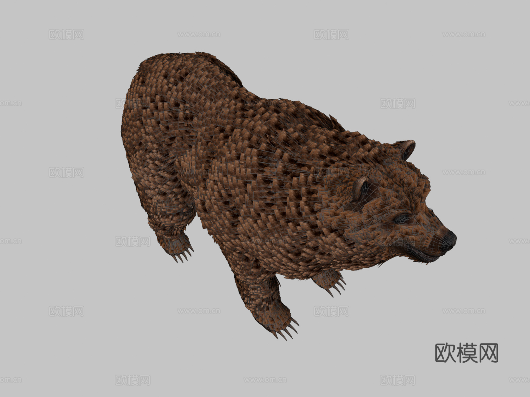 毛绒熊3d模型