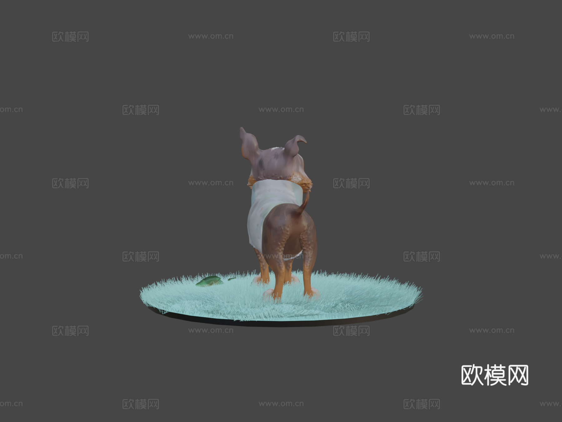 穿靴子的猫-小狗佩里托粉丝艺术3d模型