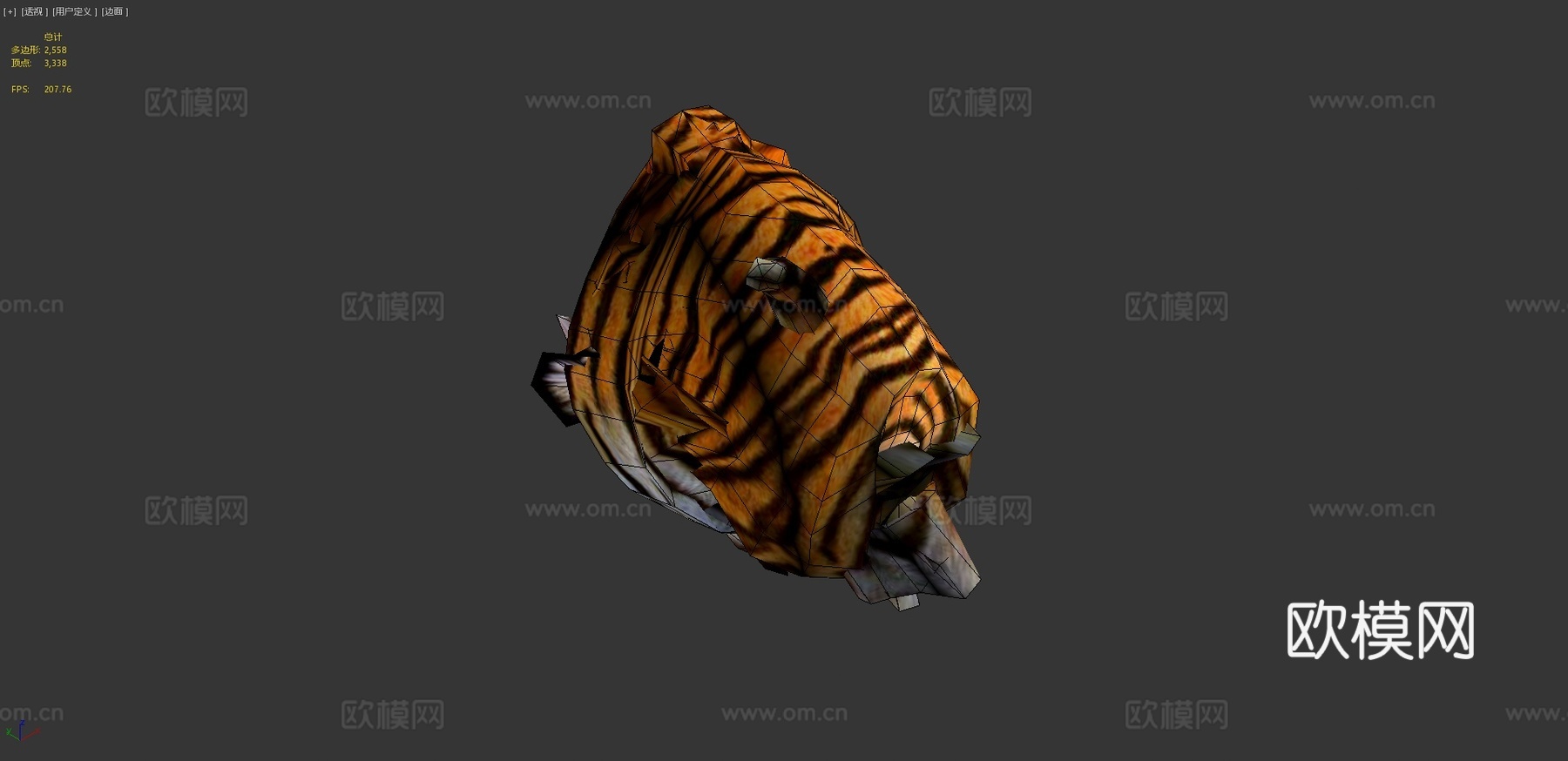 老虎奔跑v03版(Unity版shehab制作)3d模型