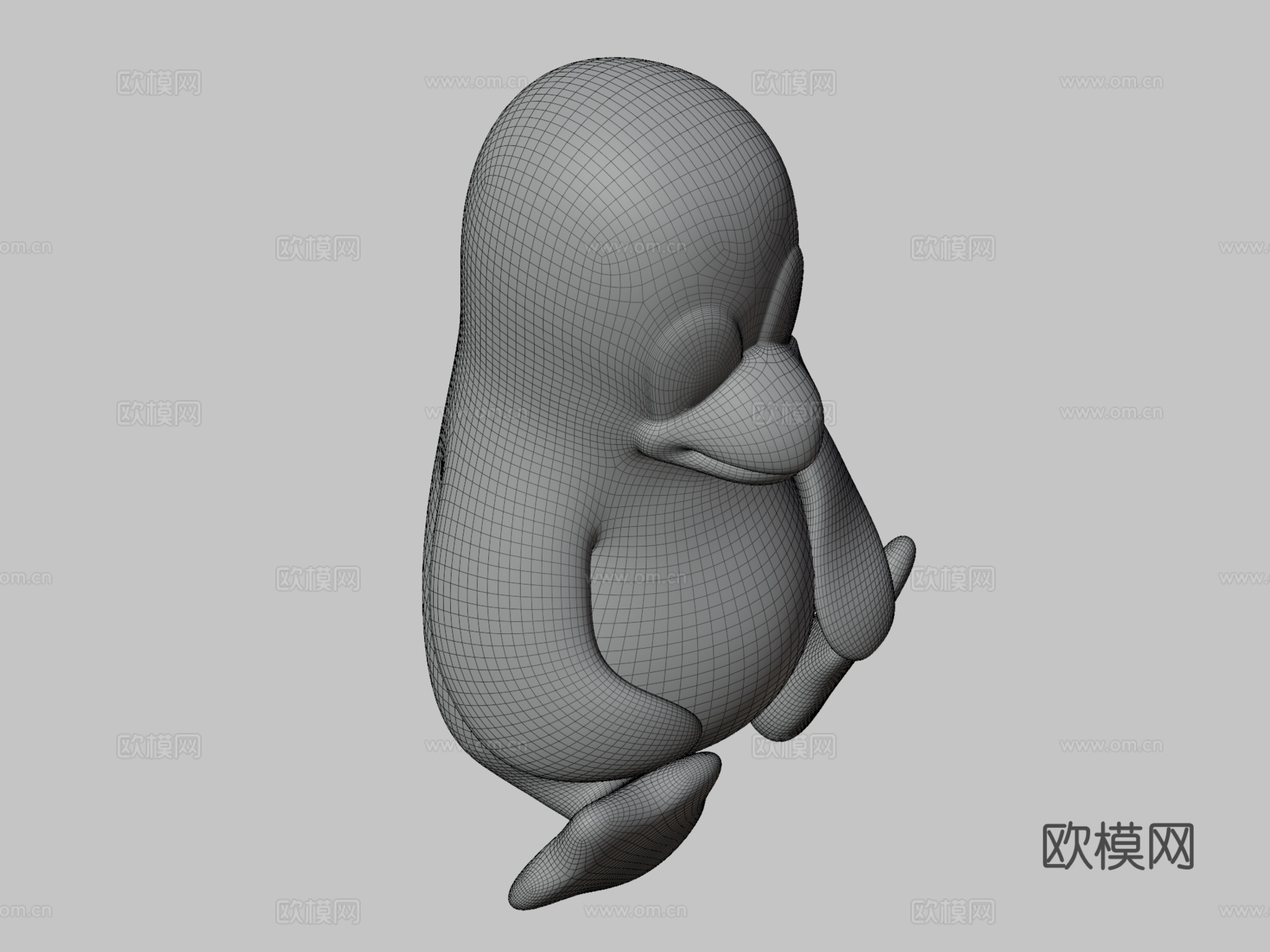 企鹅装3d模型