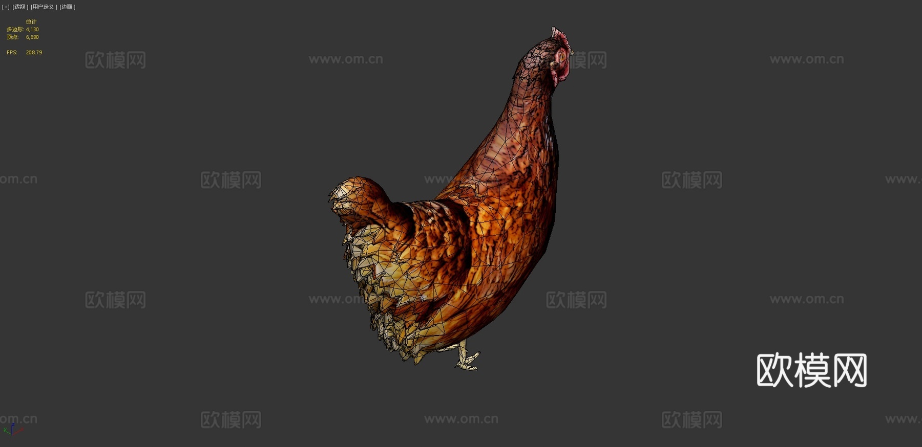 鸡3d模型