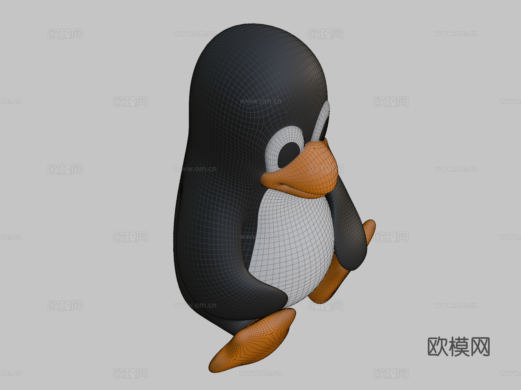 企鹅装3d模型