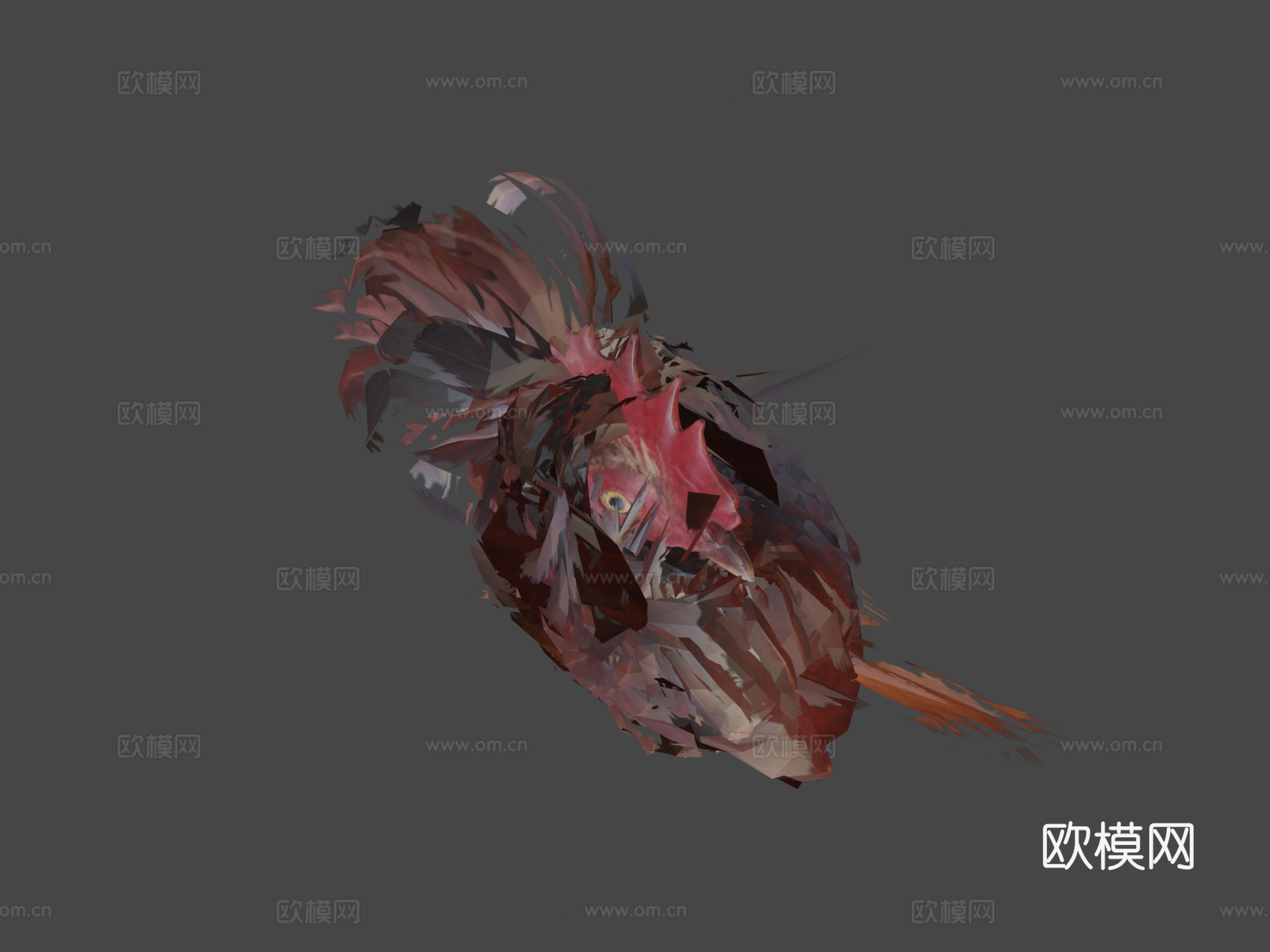 行走小鸡动画3d模型