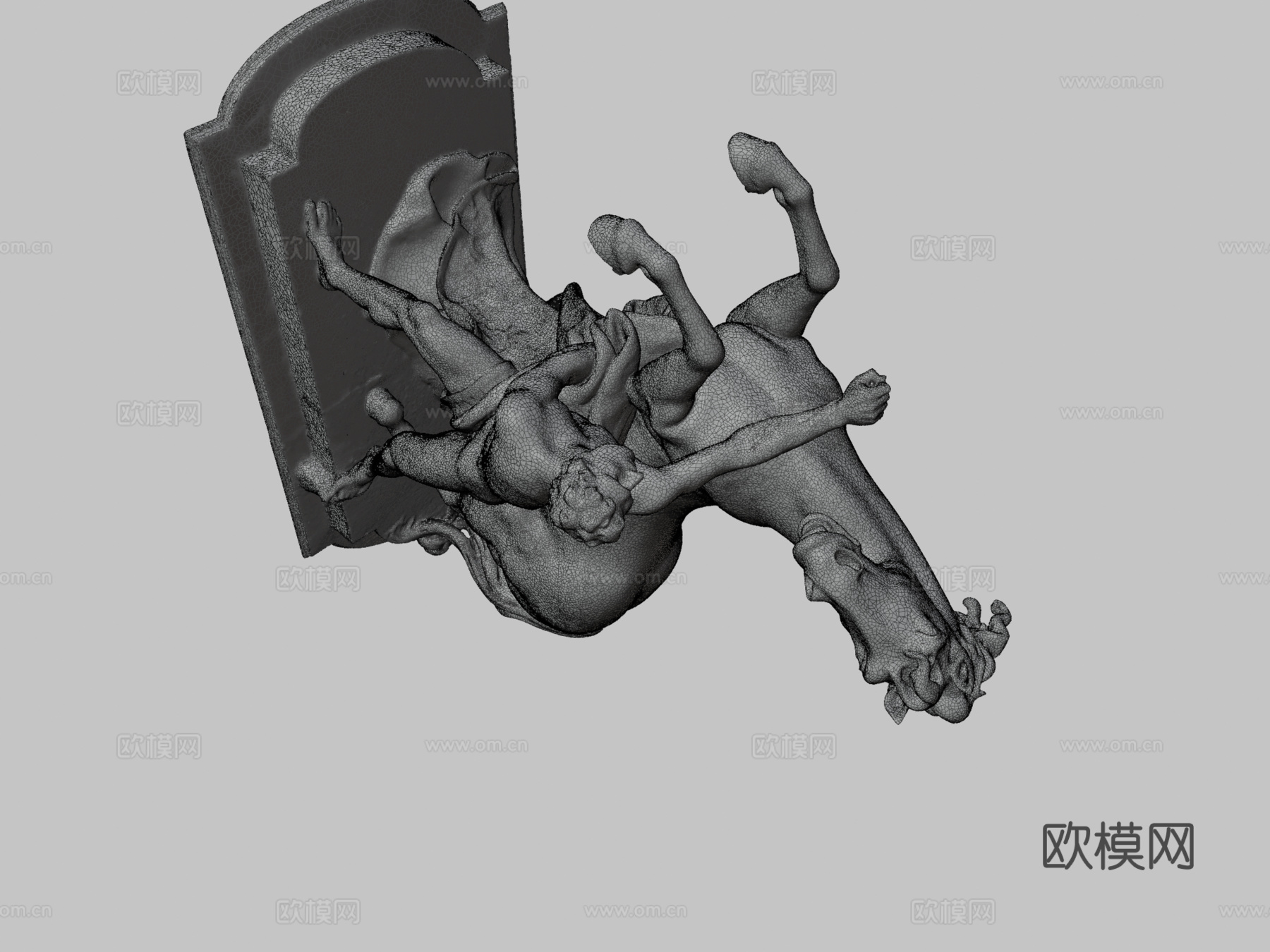 马雕像3d模型