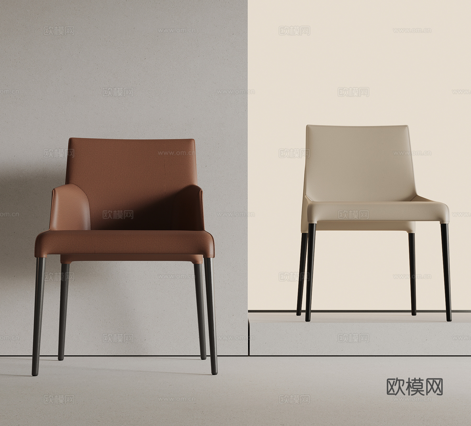 现代餐椅 单椅 休闲椅3d模型