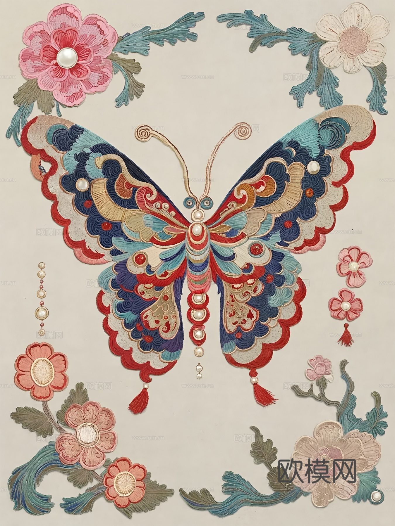 艺术花卉画芯