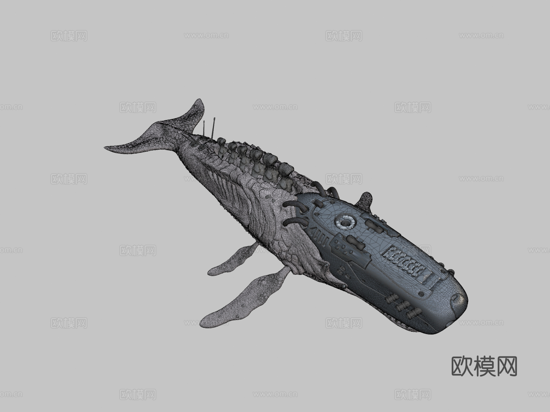 生物机械鲸鱼3d模型