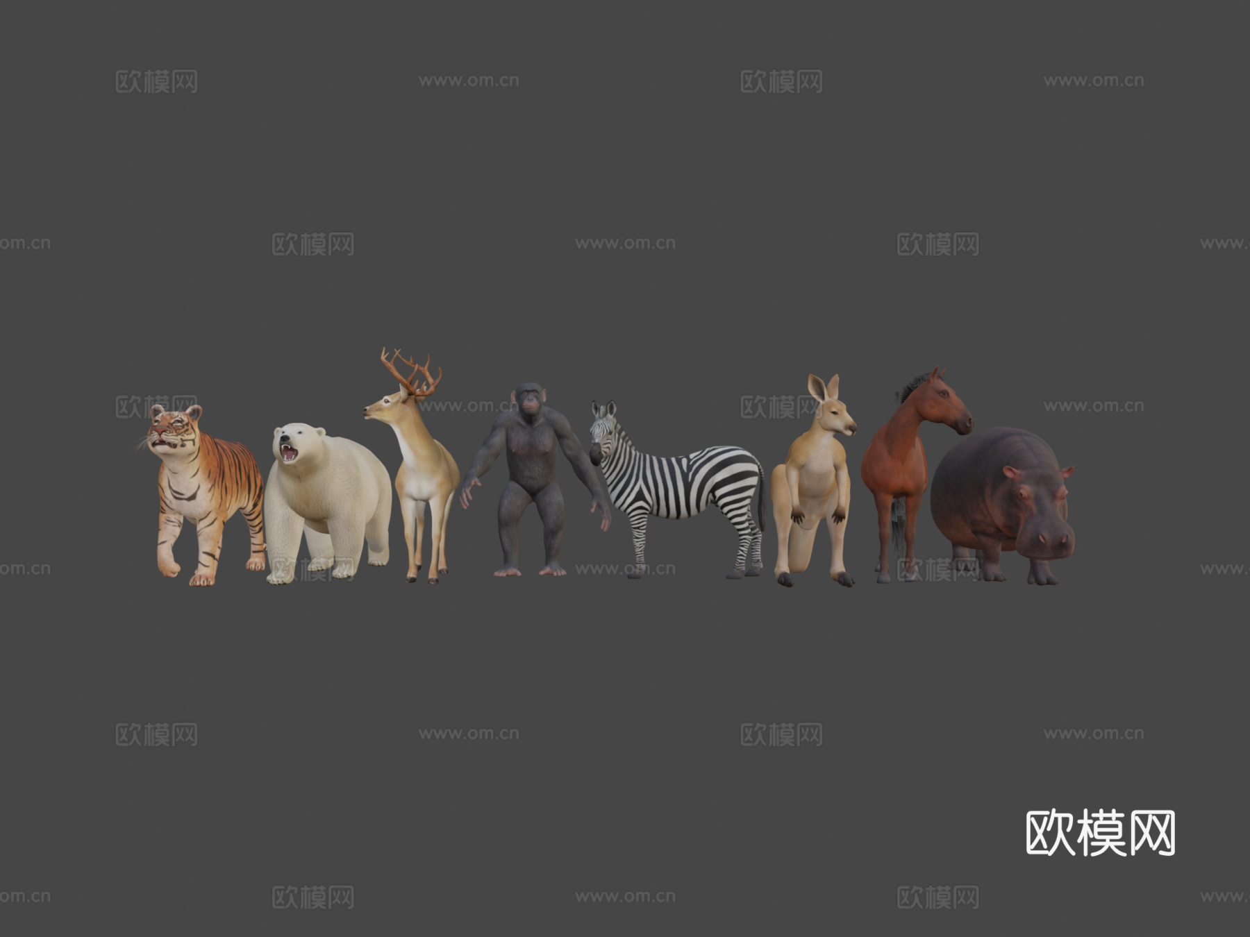中型动物包3d模型
