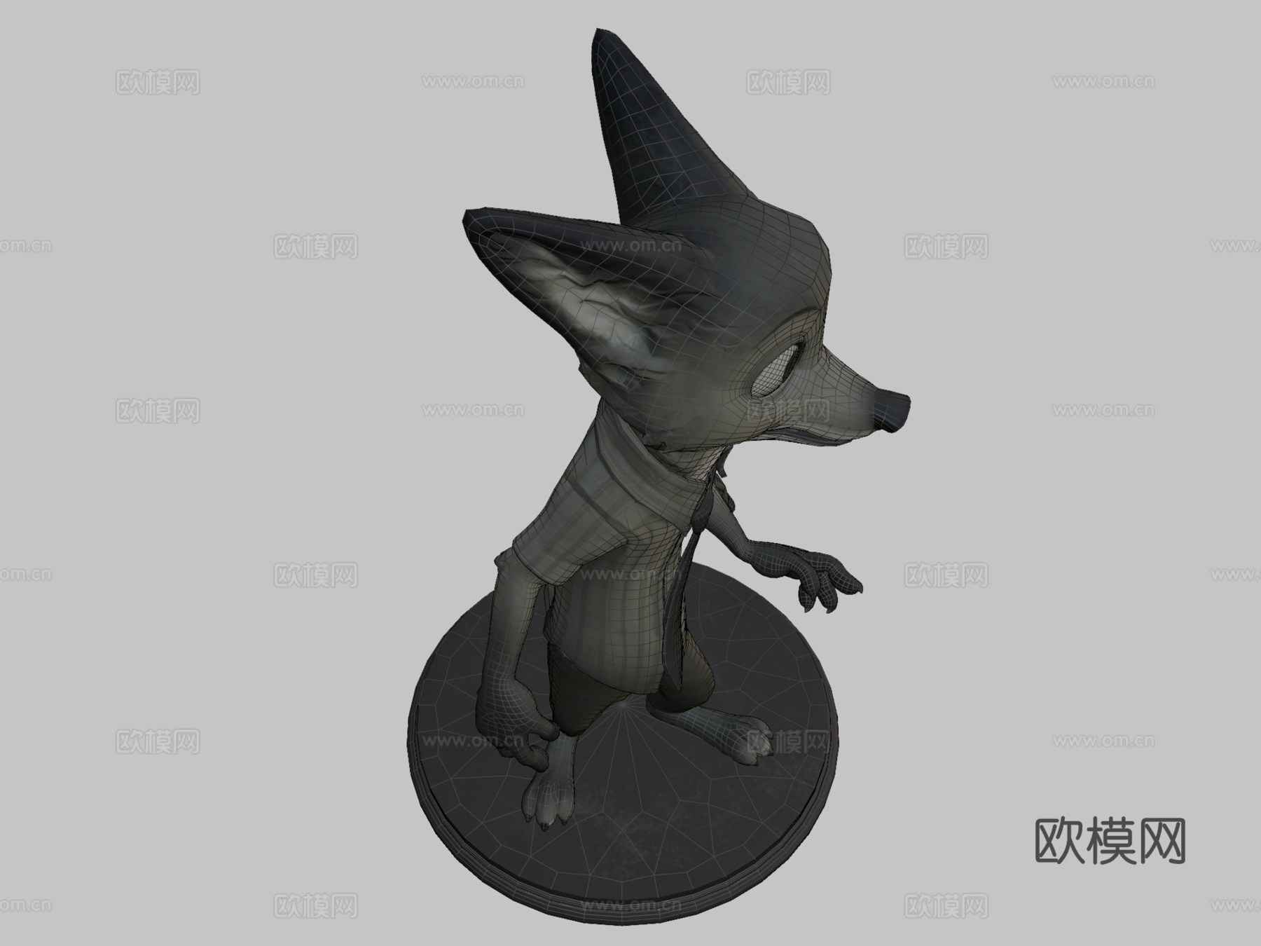 尼克王尔德雕像3d模型