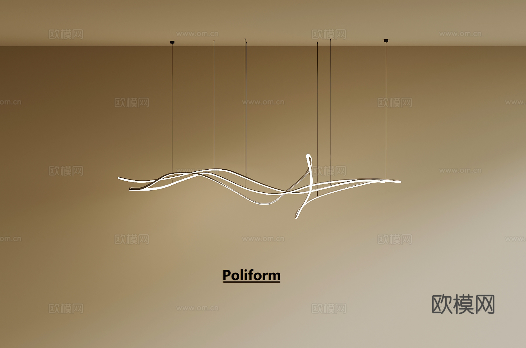 现代吊灯 艺术吊灯3d模型