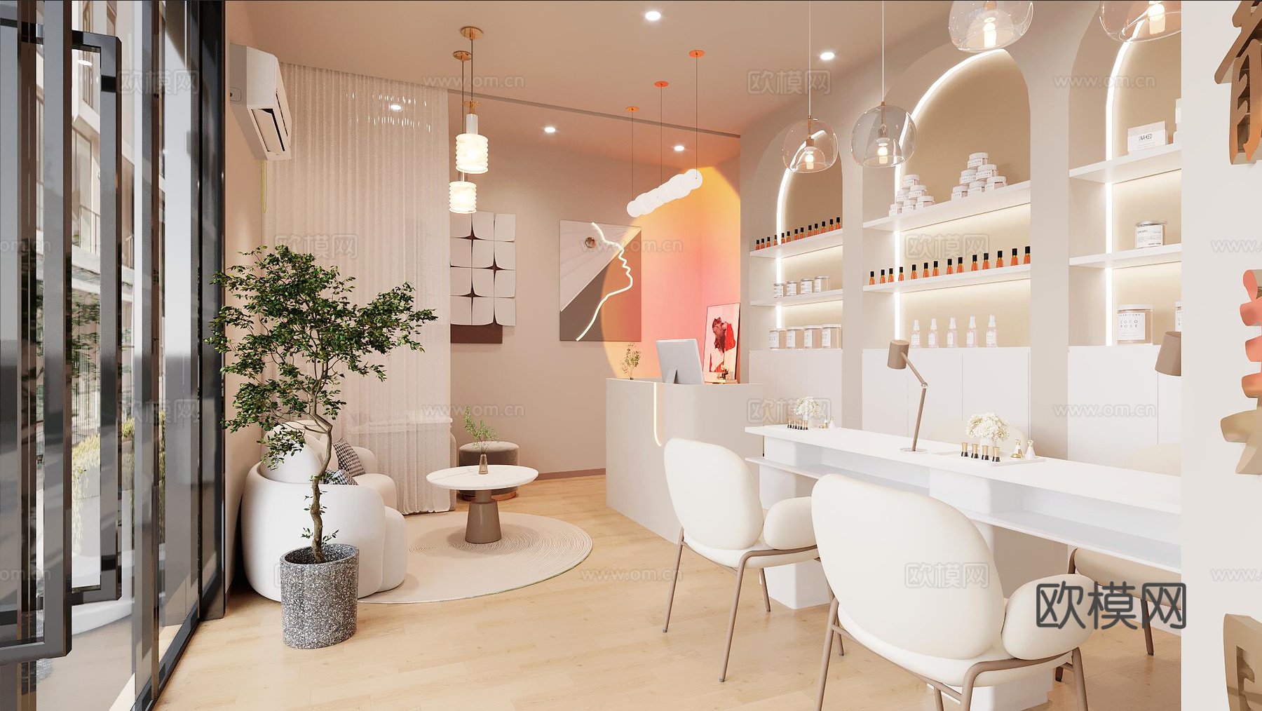 美甲店3d模型
