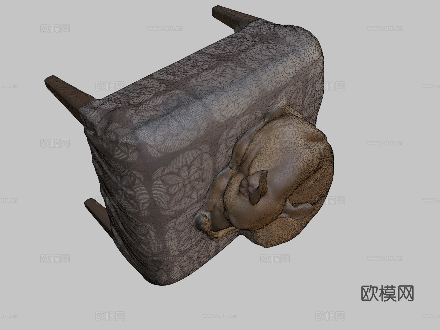 露西狗彩色3D扫描3d模型