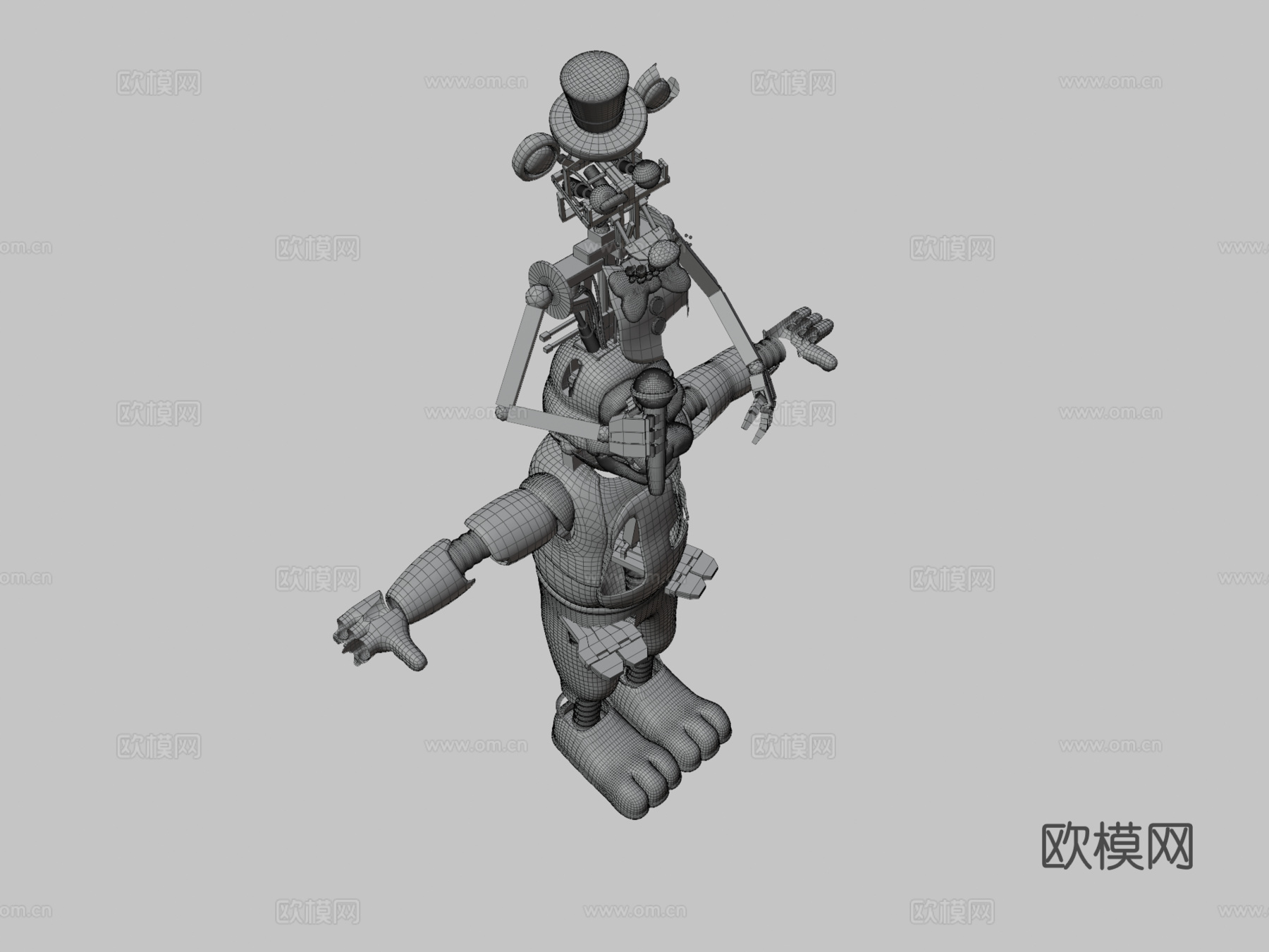 陈旧枯萎的弗雷迪·巴廷顿3d模型
