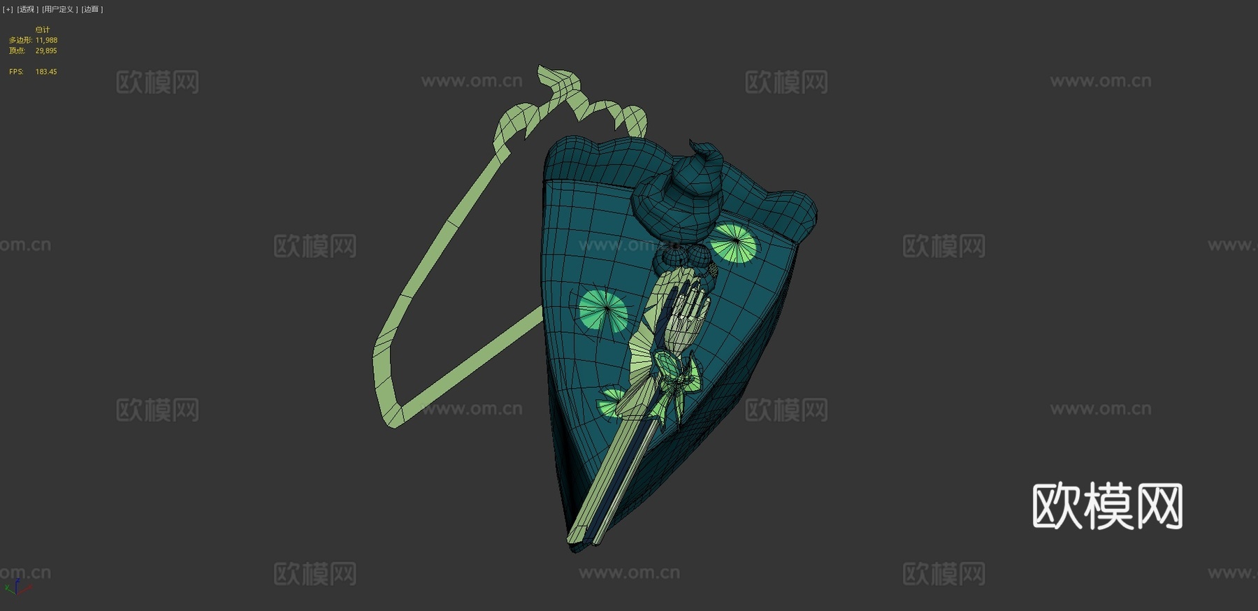 青蛙派!!柠檬涂鸦作品3d模型