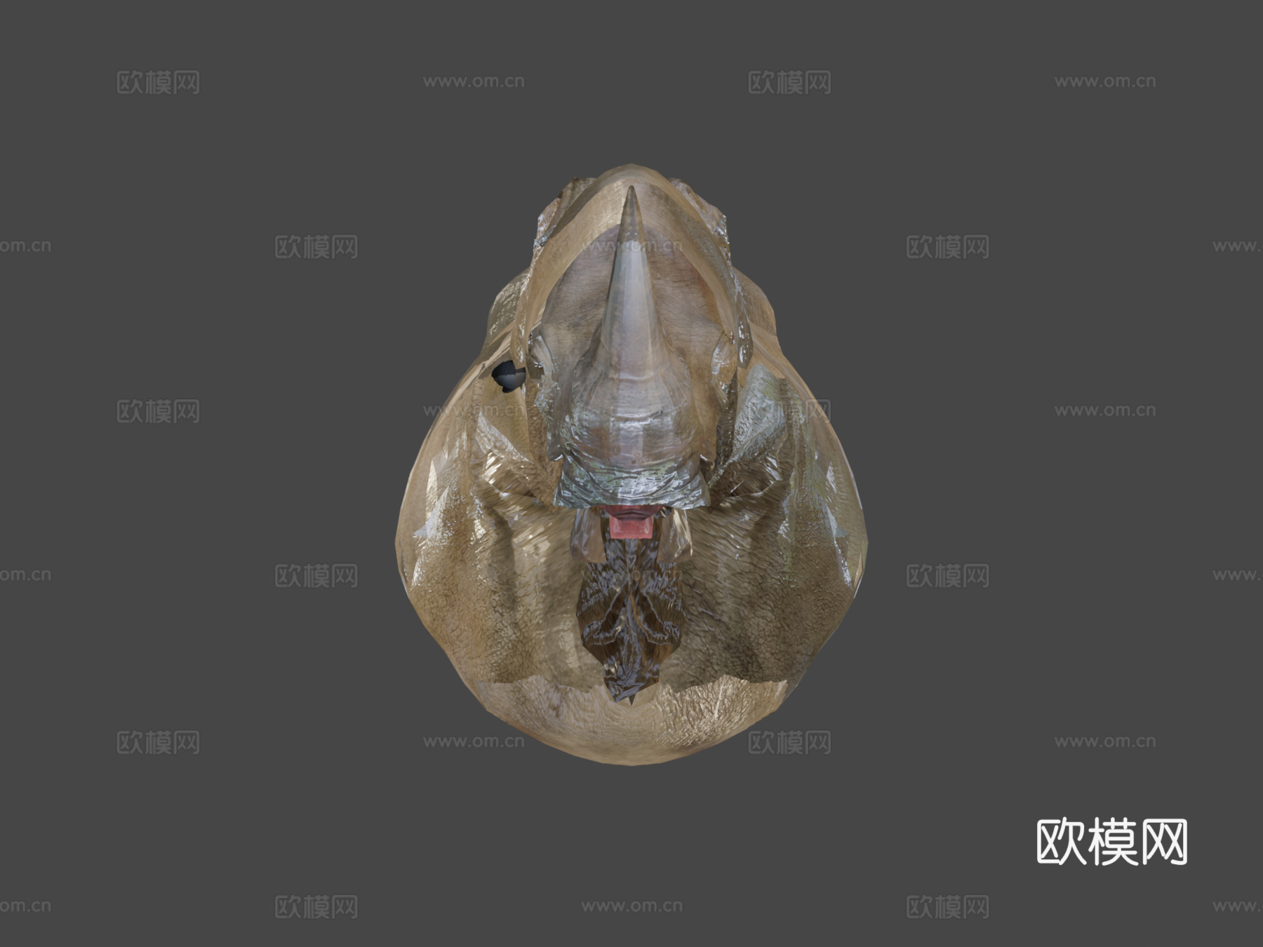 动画犀牛行走动物循环3d模型