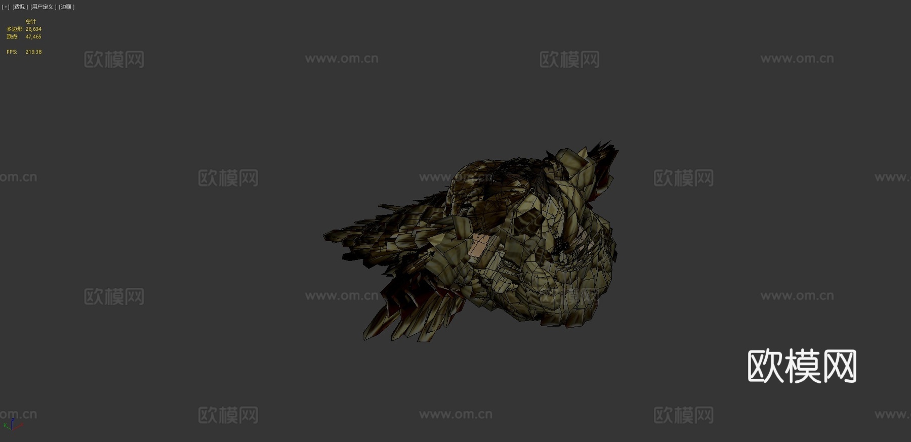 褐隼3d模型