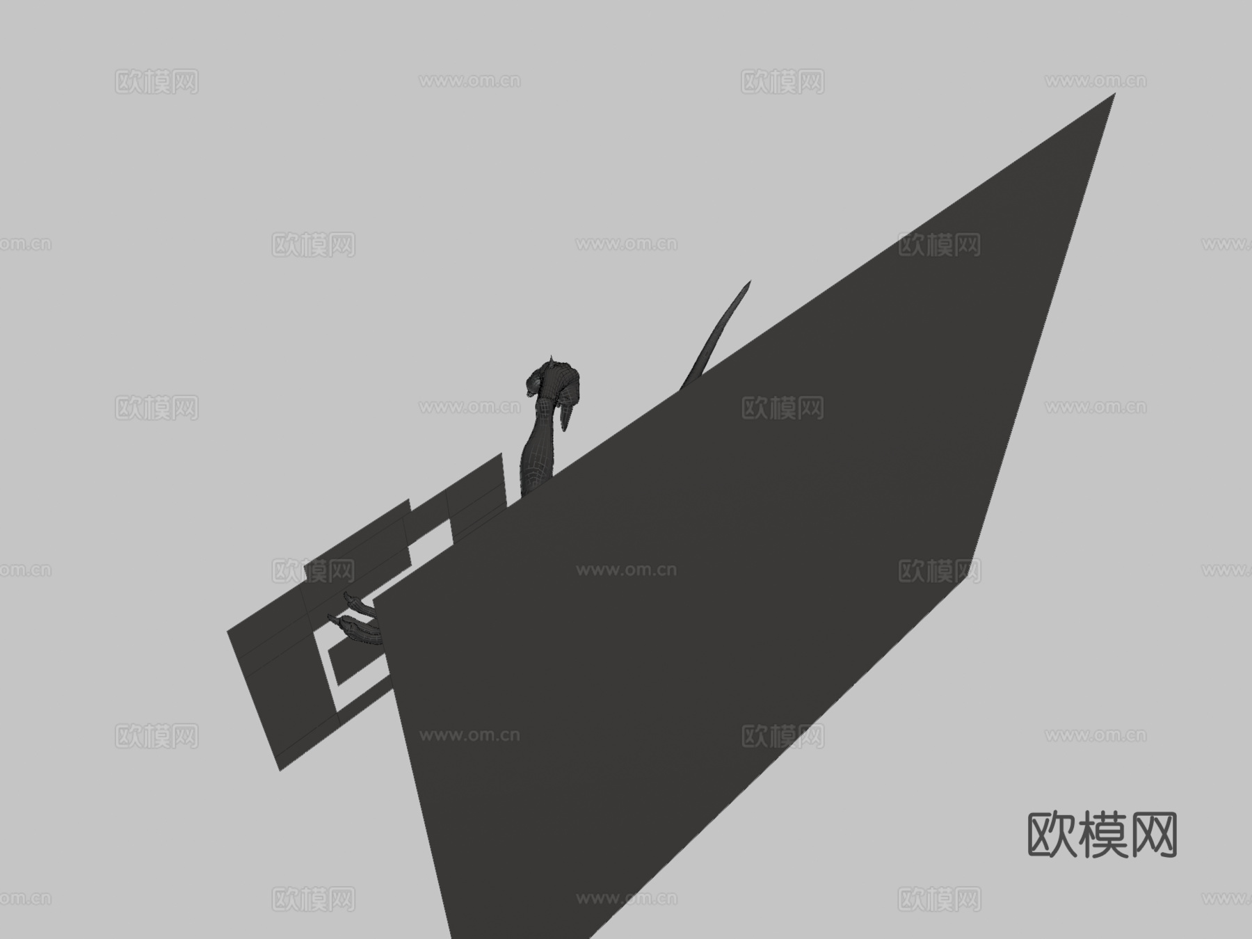 哲学迅猛龙3d模型