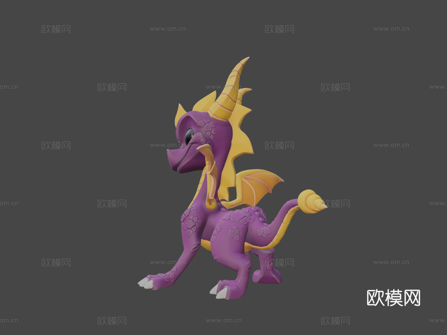 小龙斯派罗同人作品3d模型
