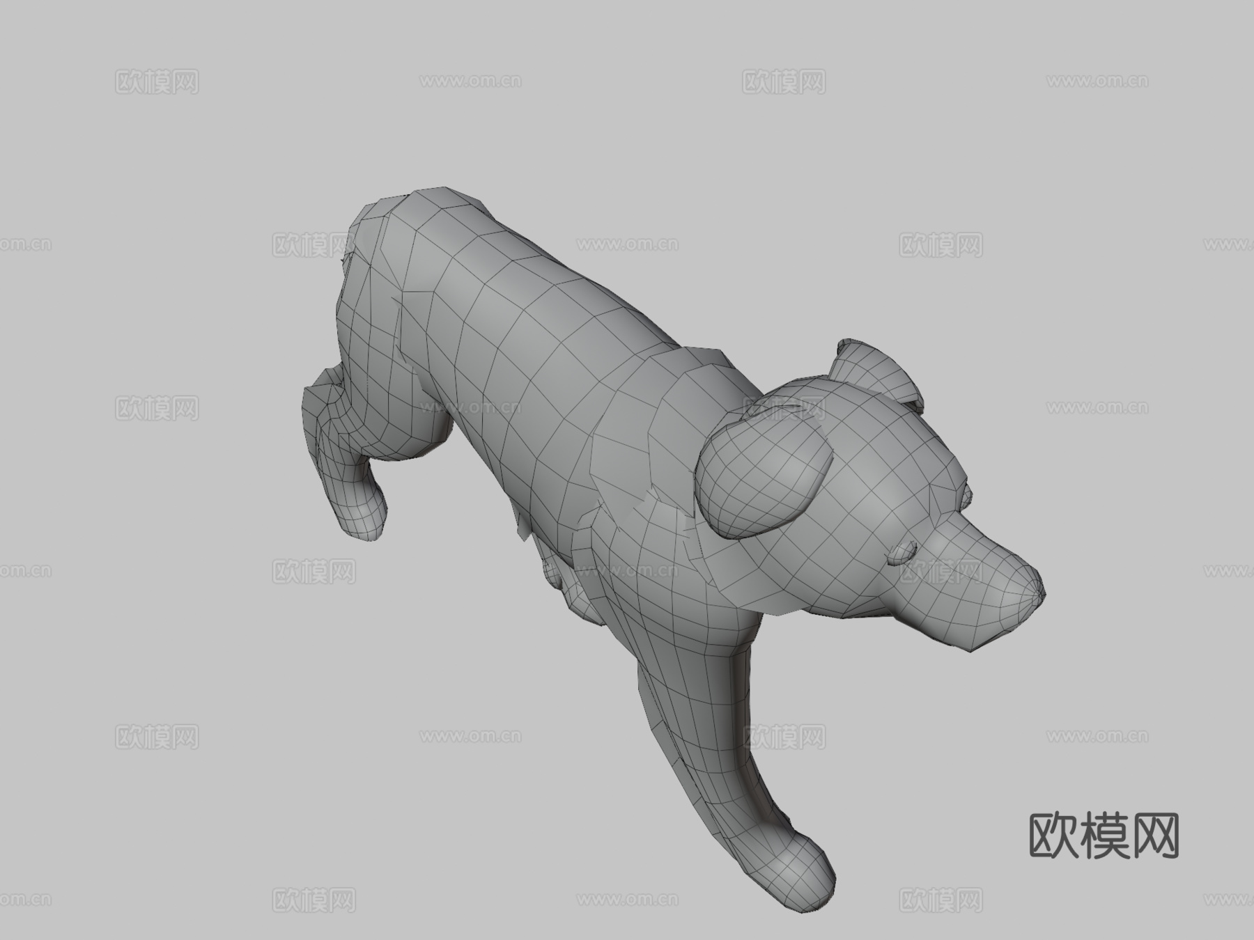 灯中狗3d模型