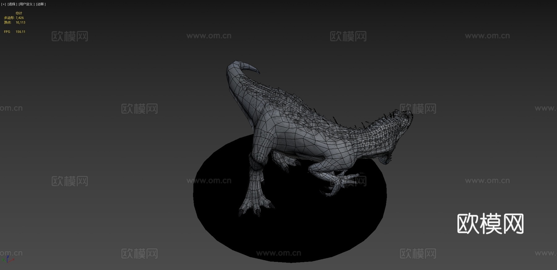 侏罗纪世界暴虐霸王龙雕像3d模型