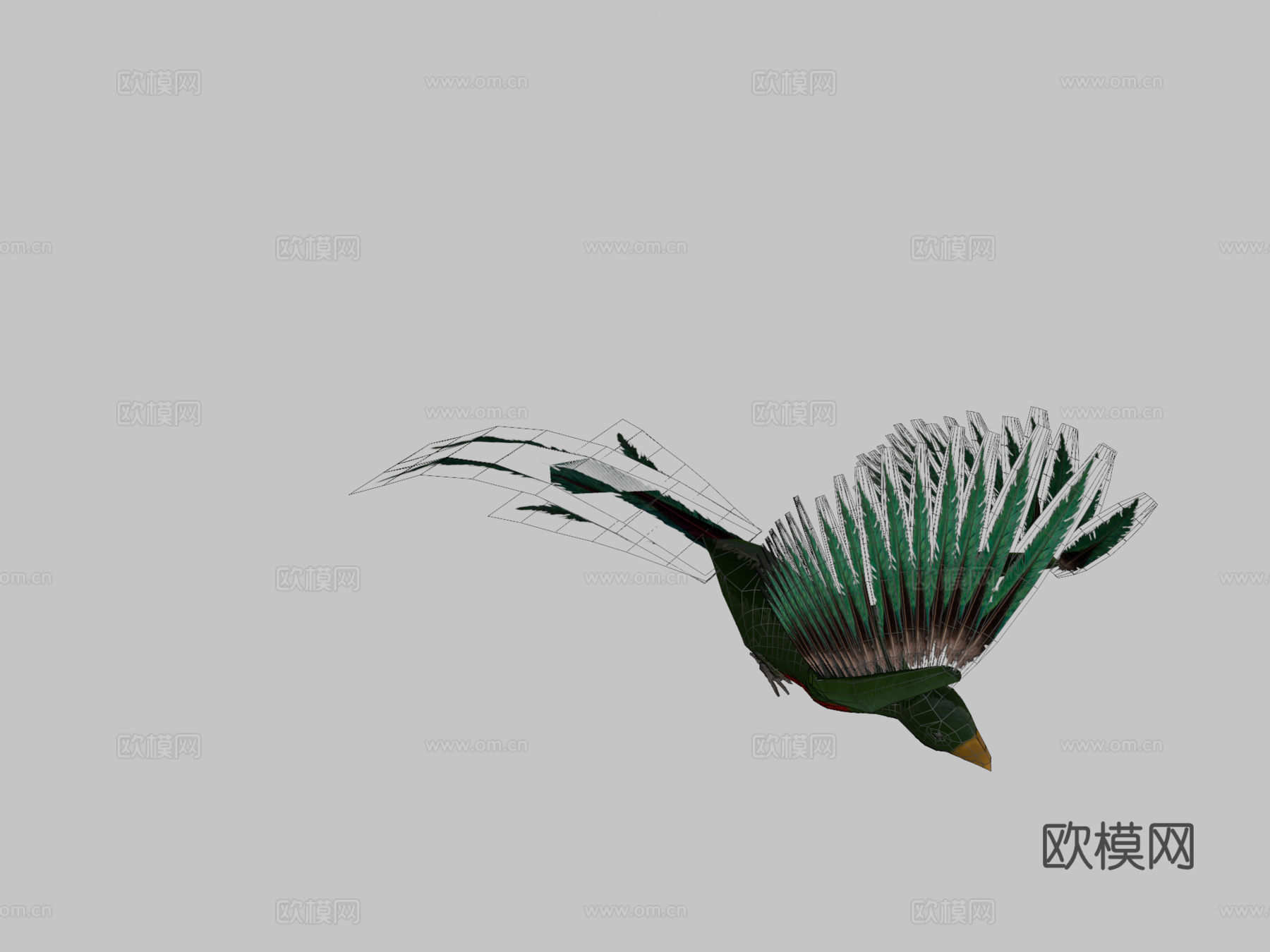 羽蛇神动画与纹理测试3d模型