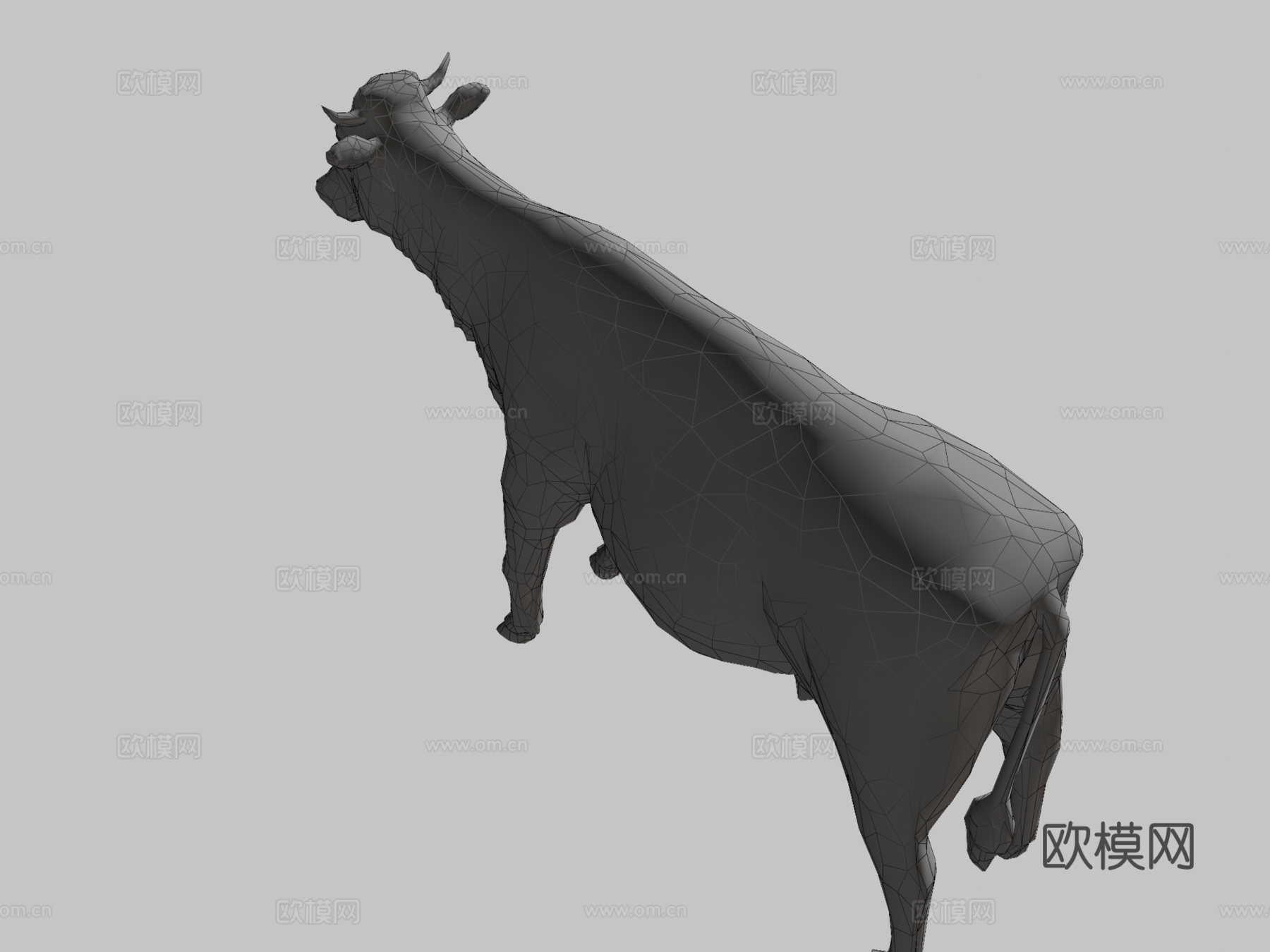 奶牛3d模型