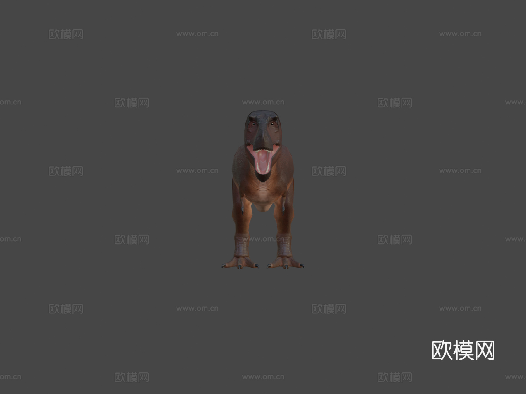 低多边形精确霸王龙3d模型
