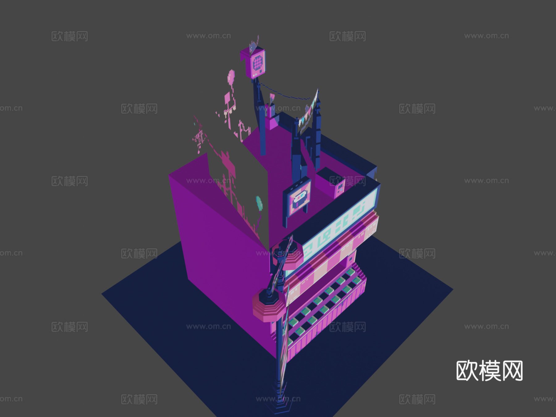 寿司摊3d模型