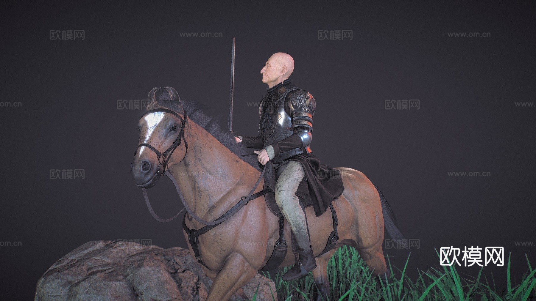 骑马的人3d模型