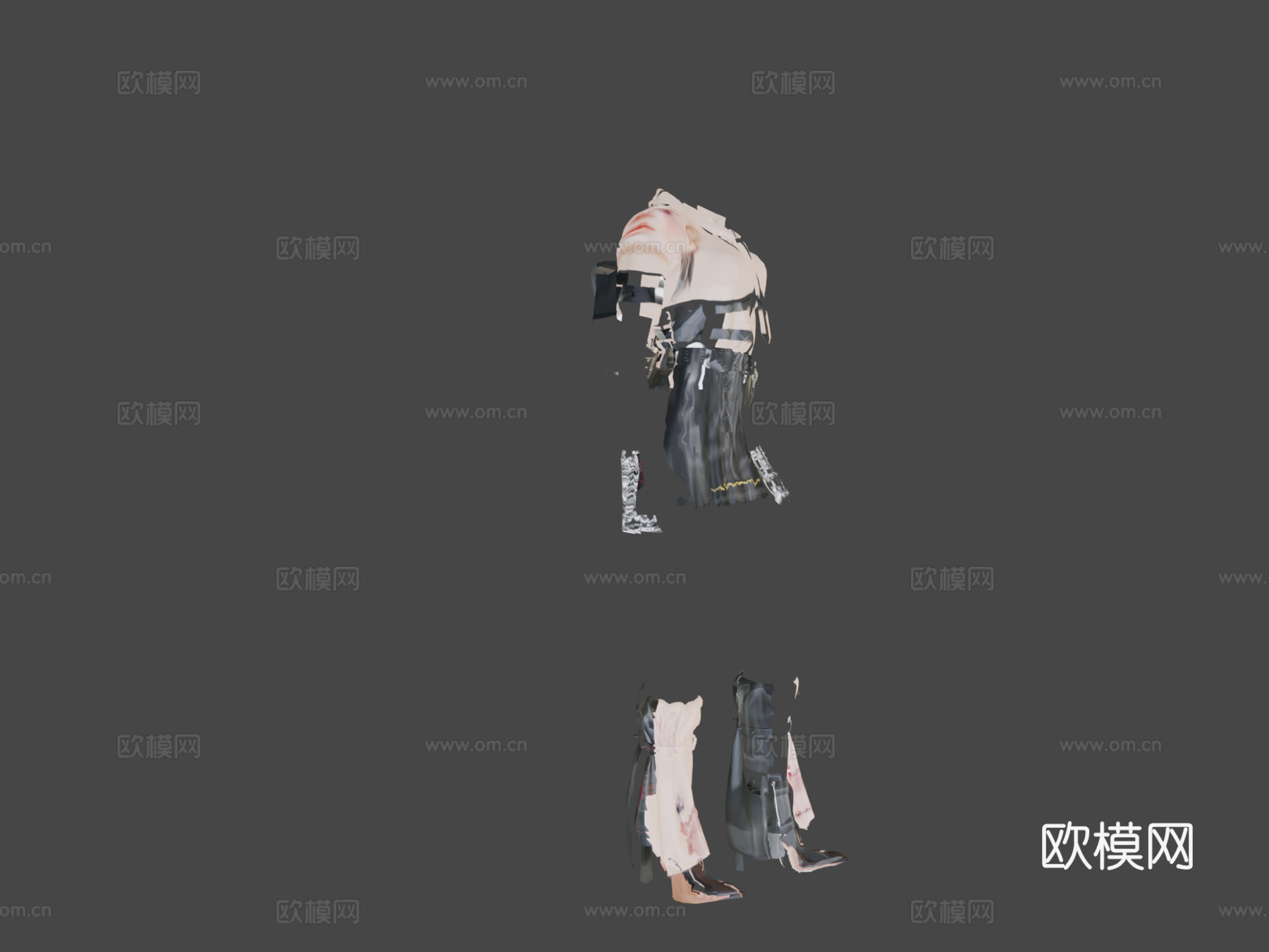 狐猫娘-甜美可爱强力角色3d模型