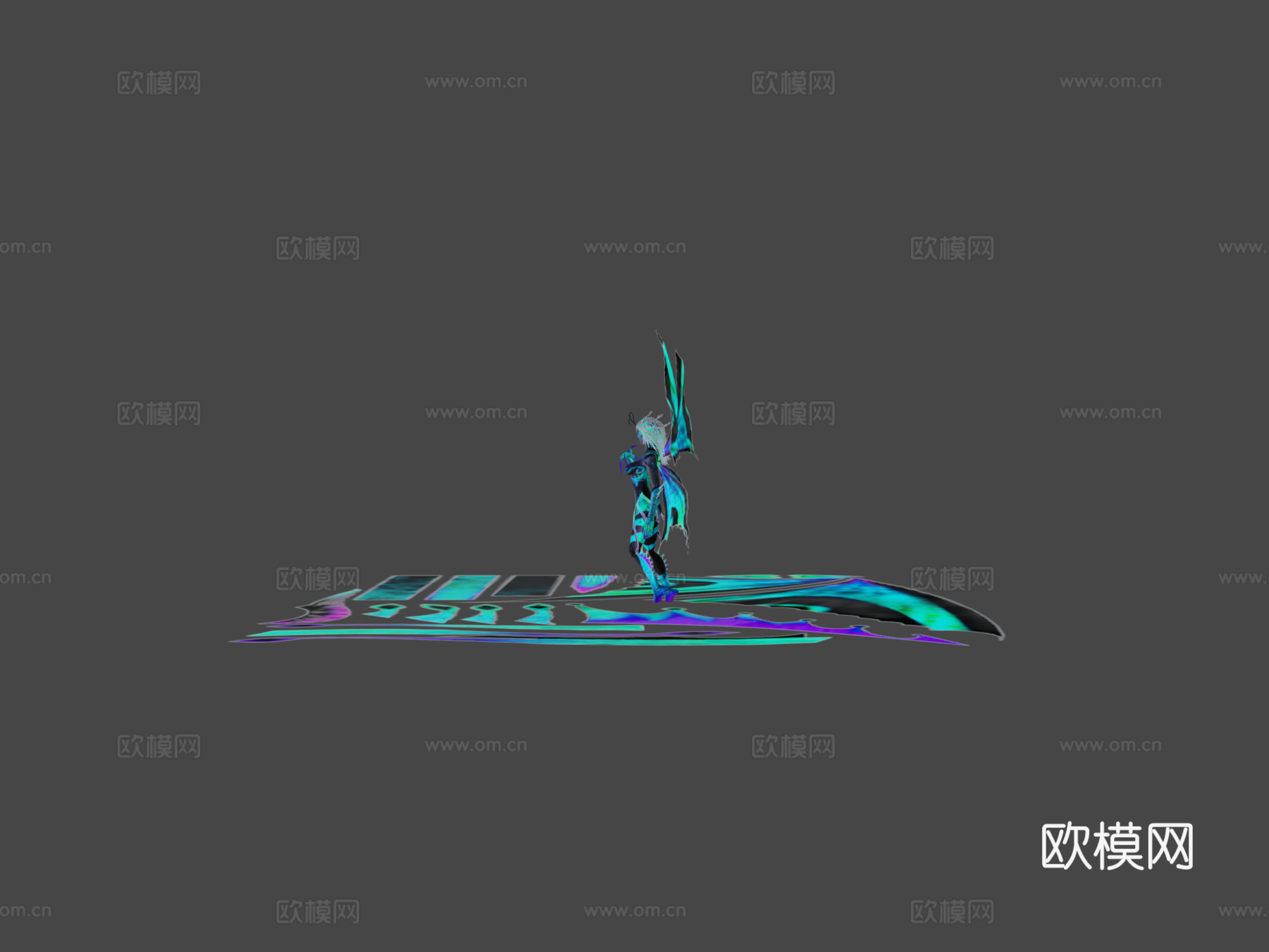 塞壬海妖骨骼绑定3d模型