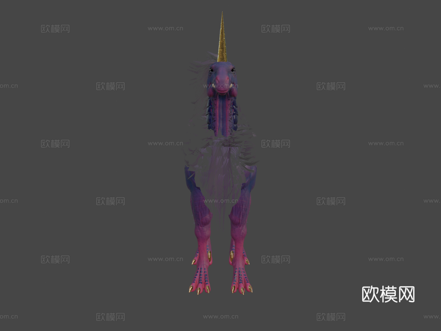 独角恐龙3d模型