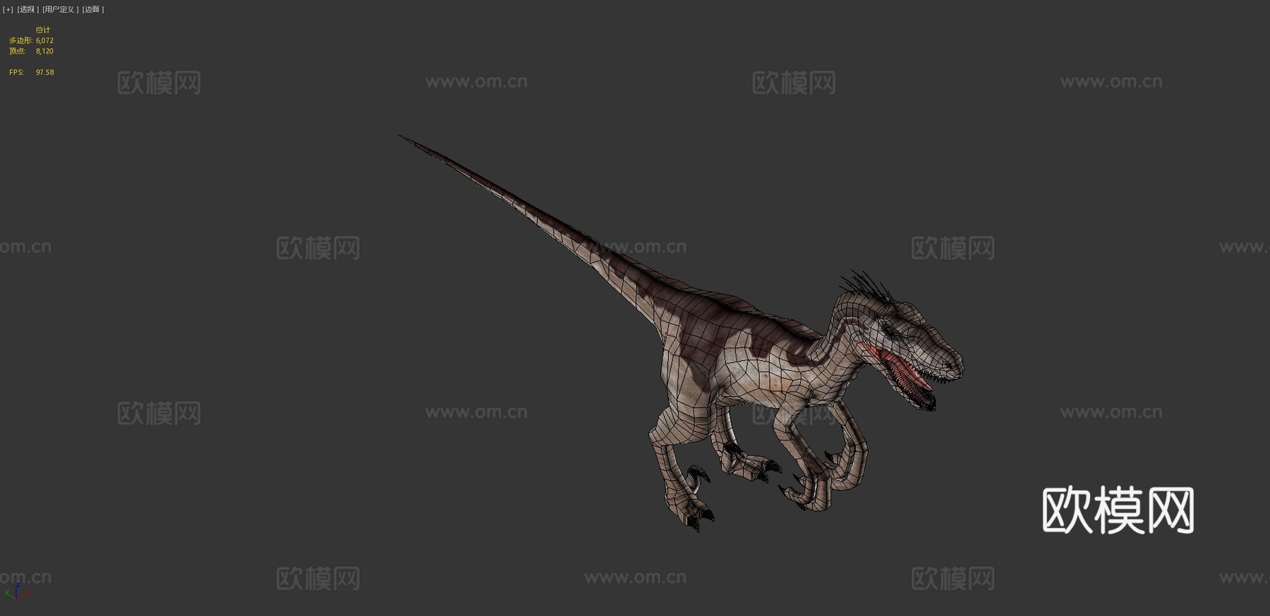 迅猛龙[极低多边形]3d模型