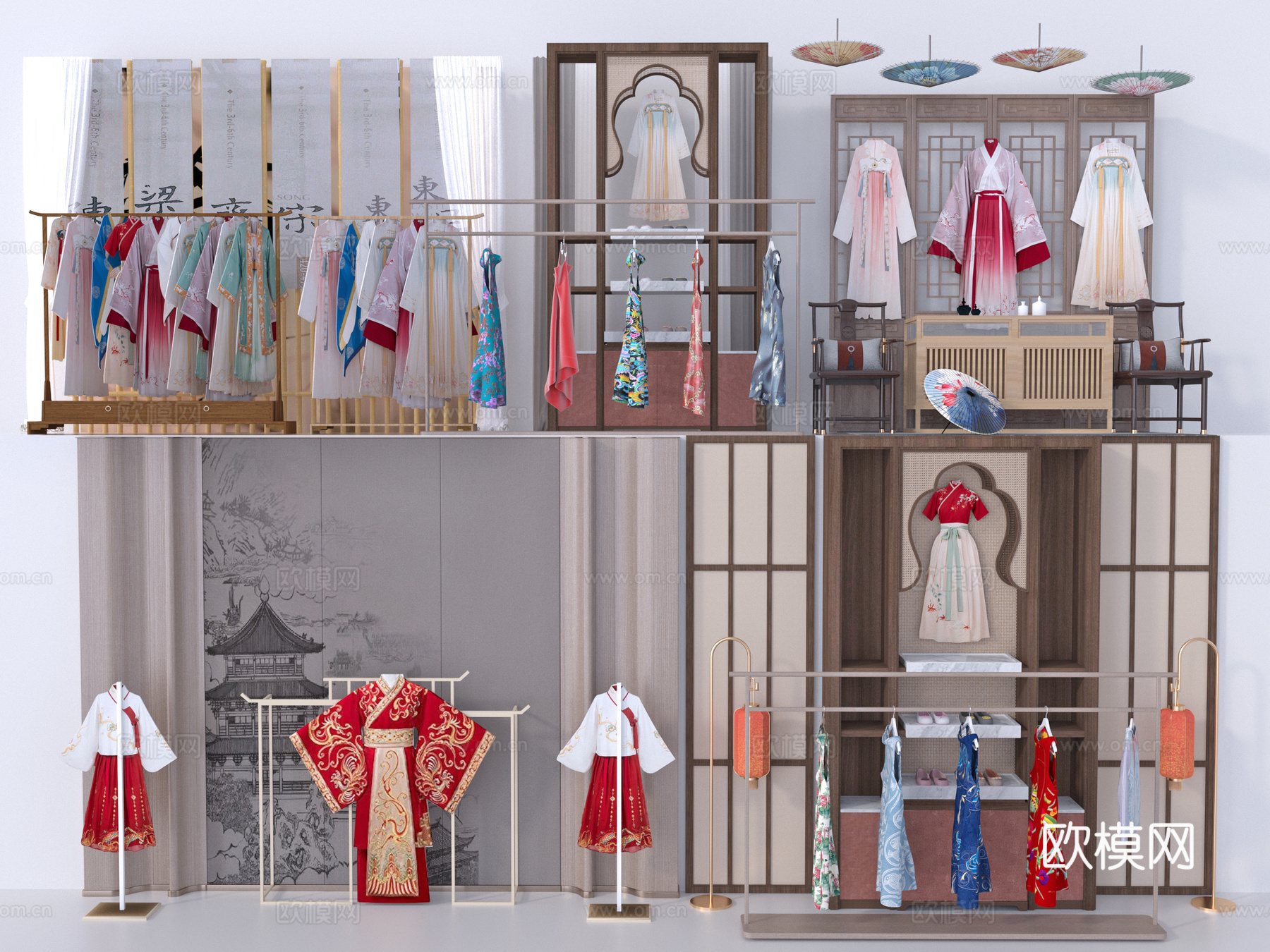 汉服店3d模型