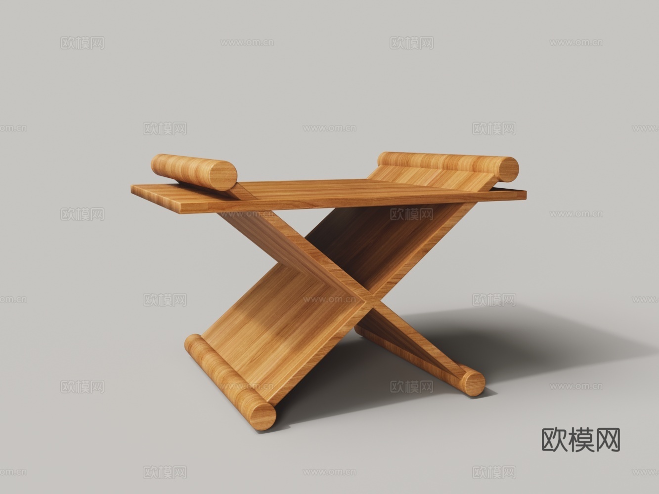 现代实木马扎凳子3d模型