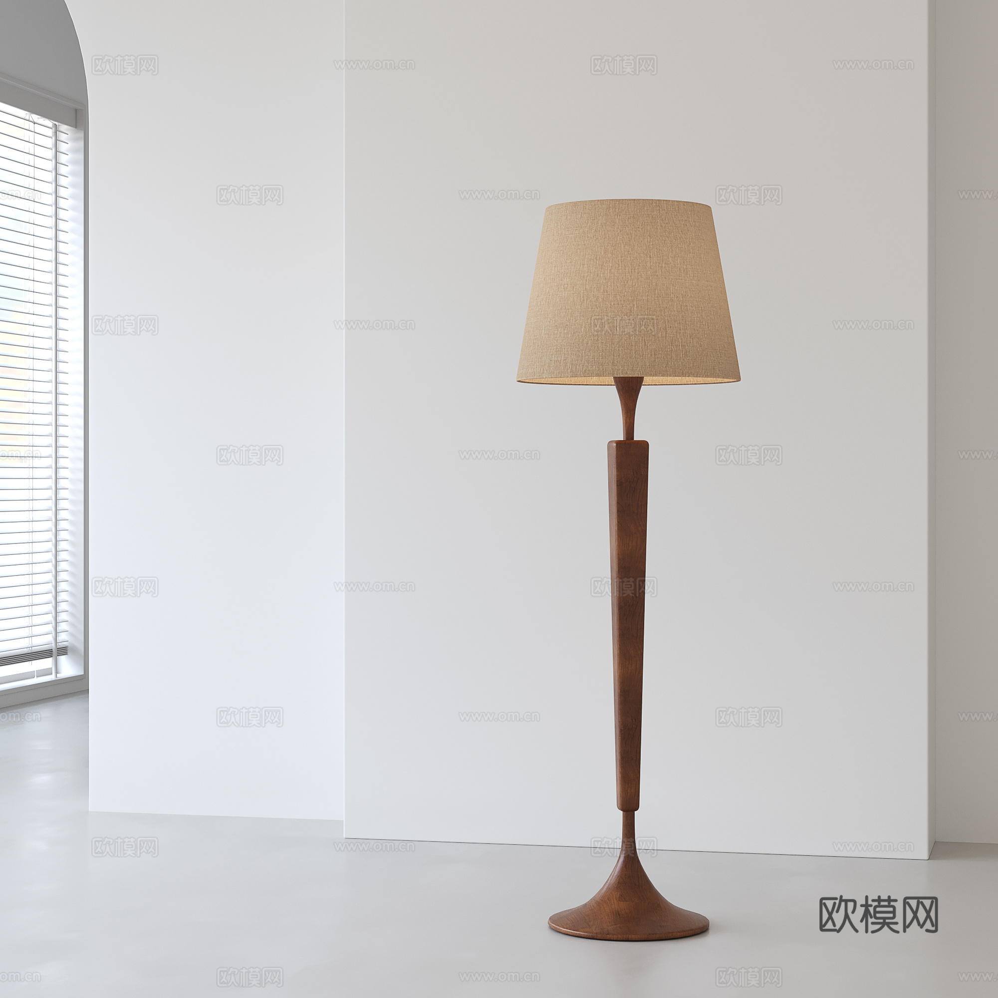 法式中古落地灯su模型