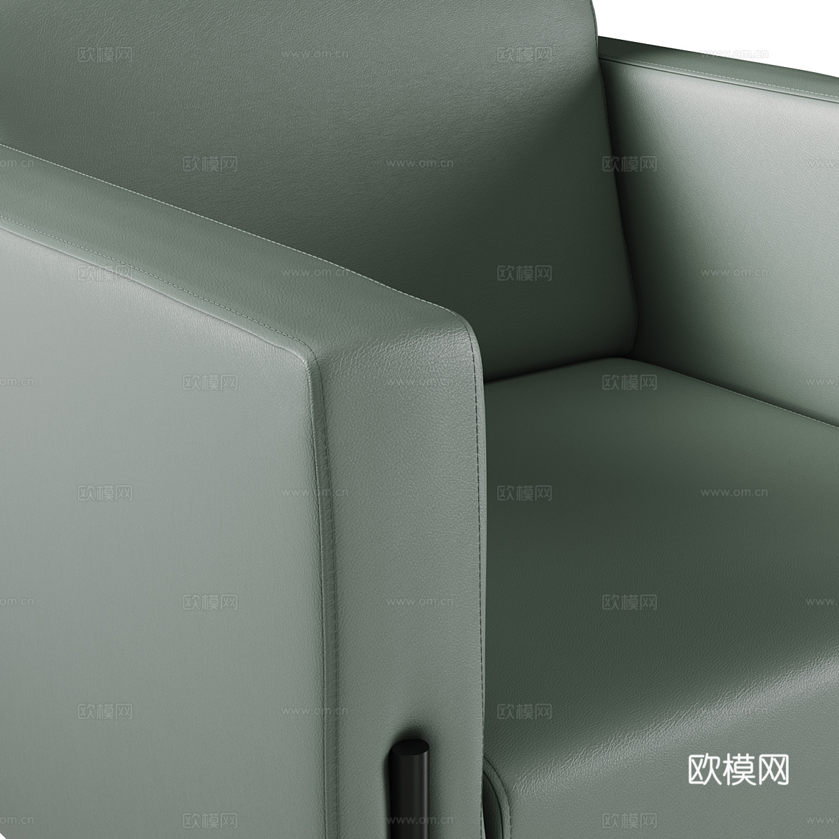 现代意式皮革扶手椅3d模型