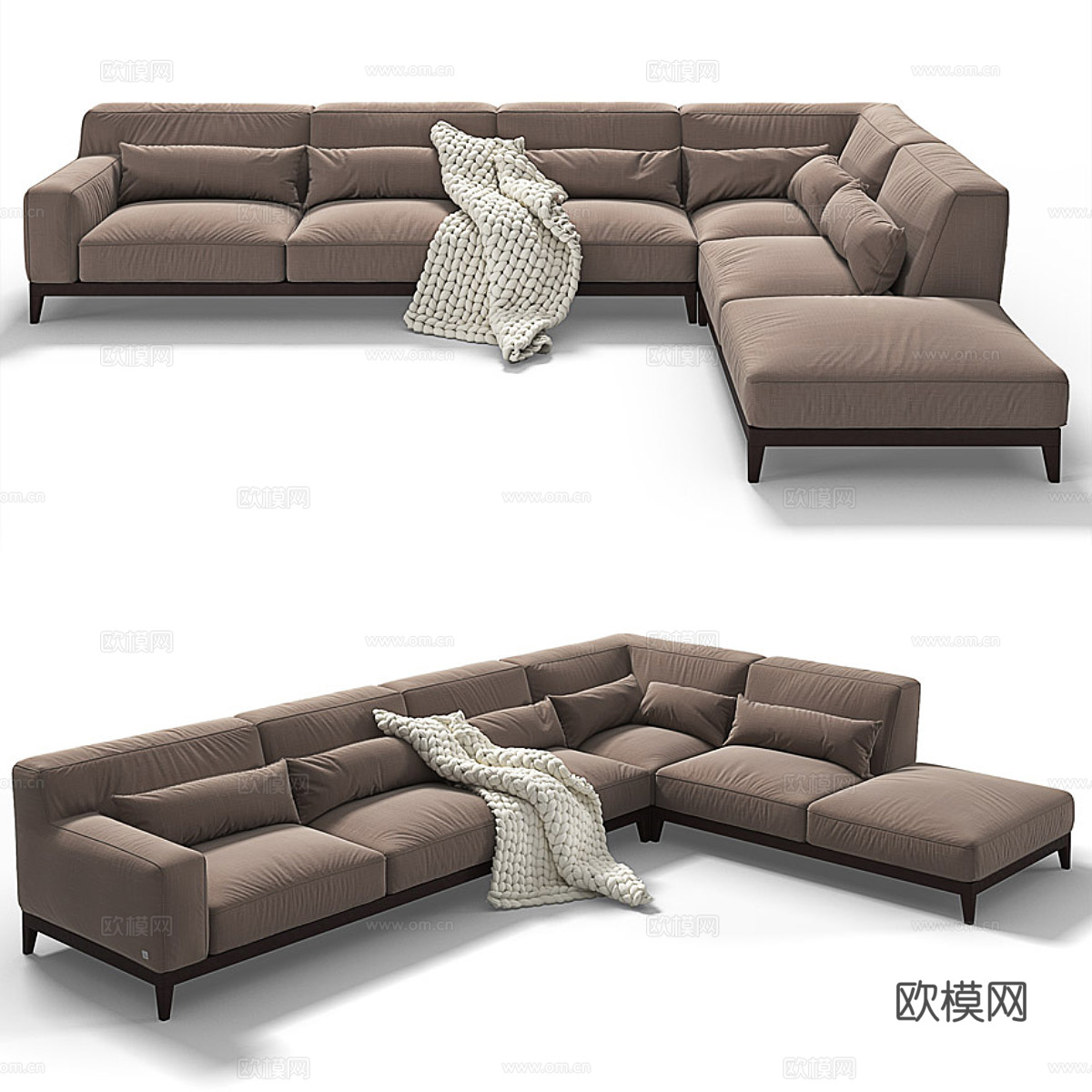 转角沙发3d模型