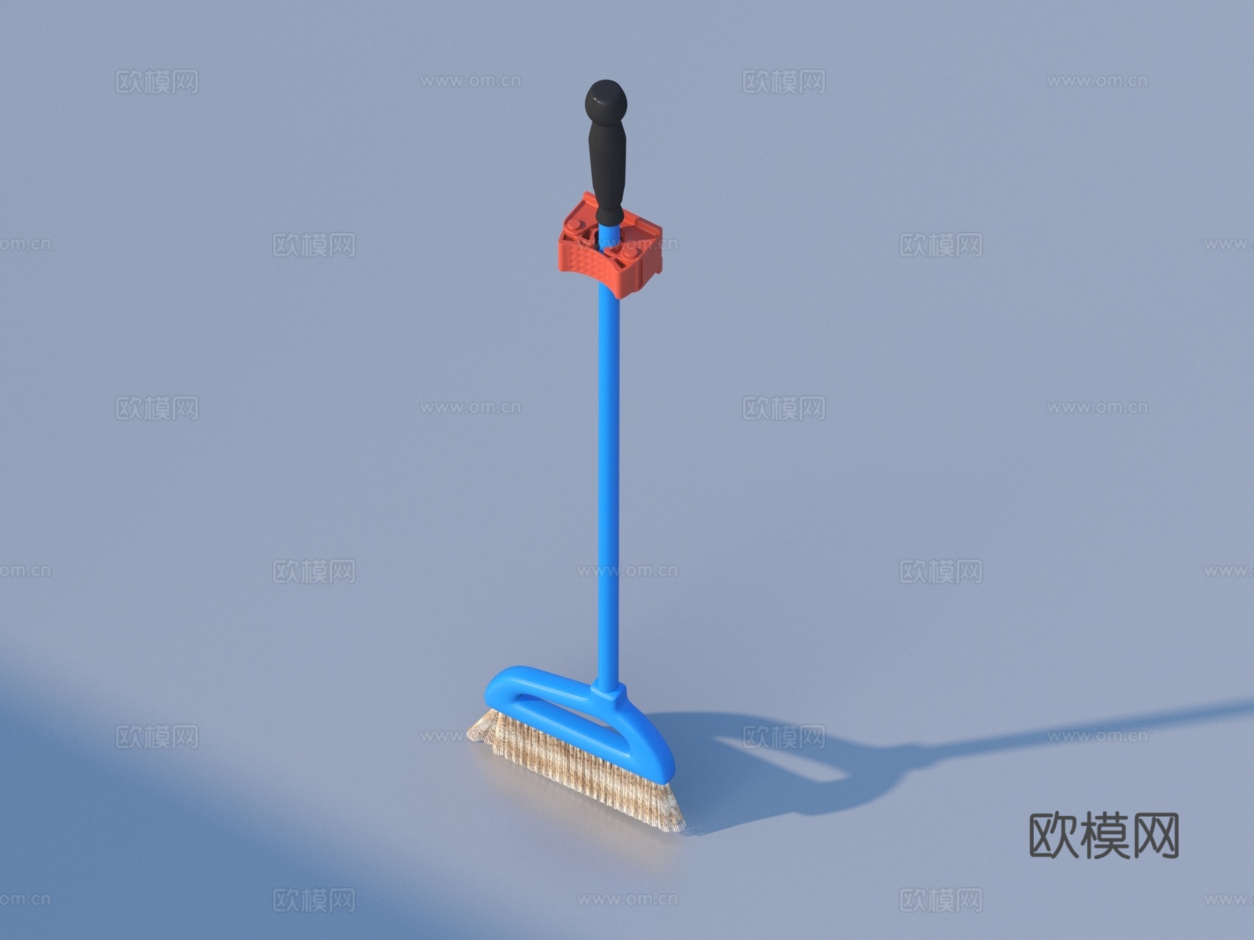 扫把 笤帚 长杆刷 清洁用品3d模型