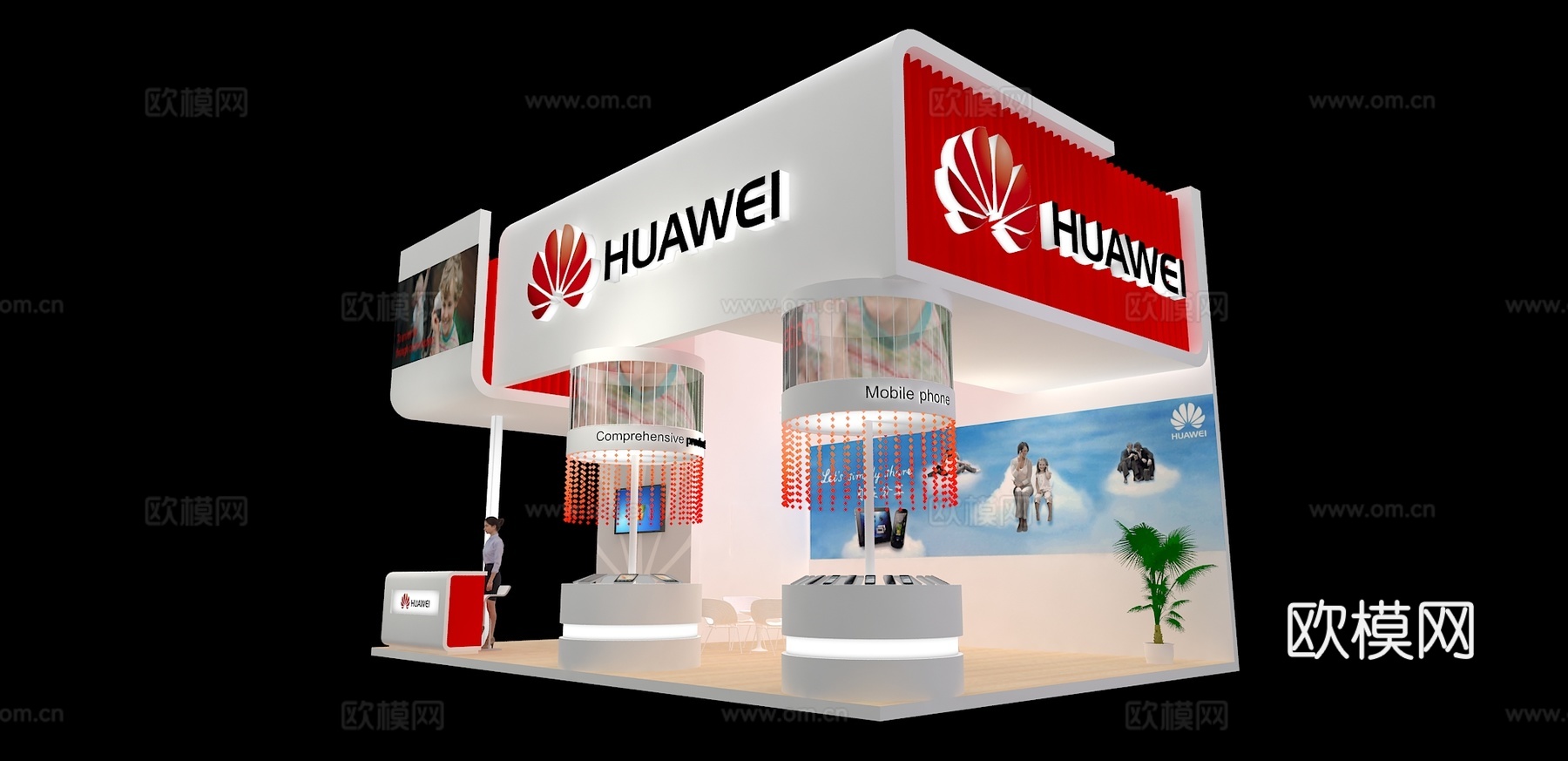 华为展台3D模型3d模型