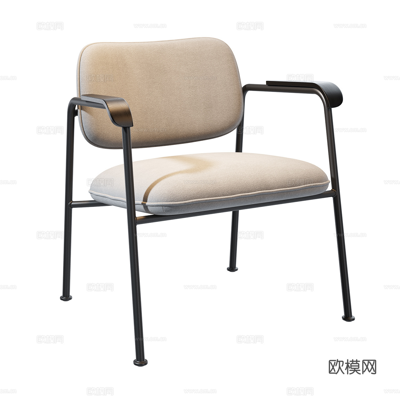 Cadot 现代单椅 餐椅 扶手椅 休闲椅 布椅3d模型